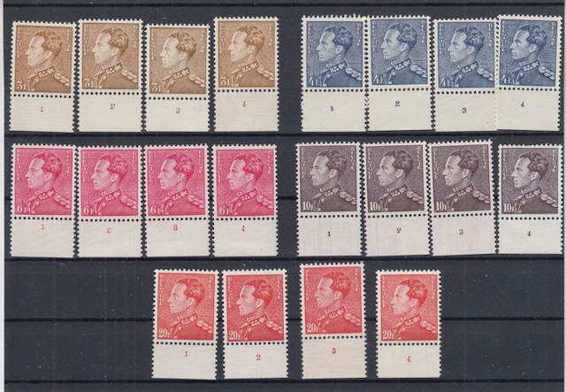 Belgium 1951 - Poortman: all plate numbers of this series - 847/848B