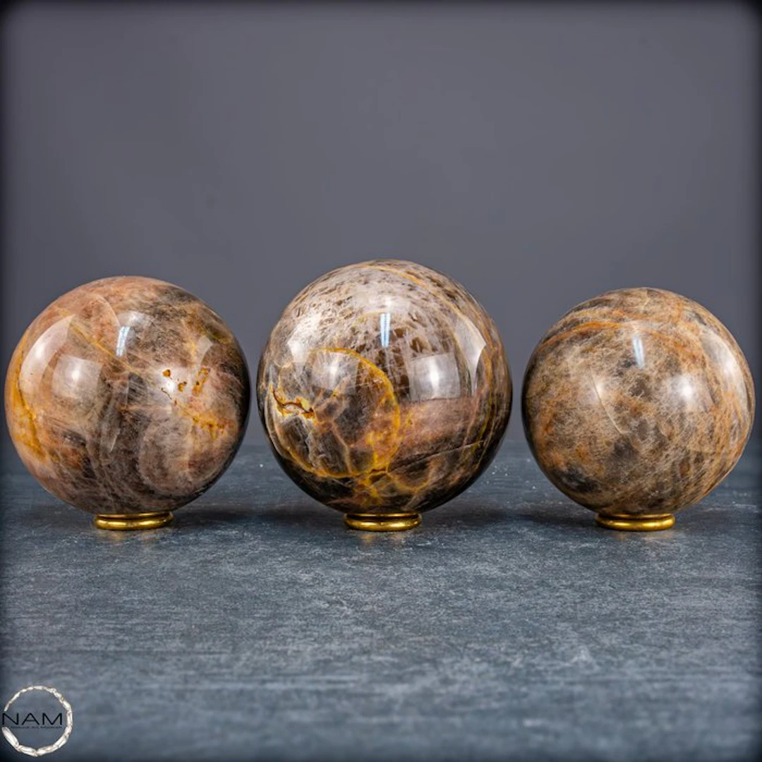 Exclusive Moonstone Sphere Set – unique natural works of art