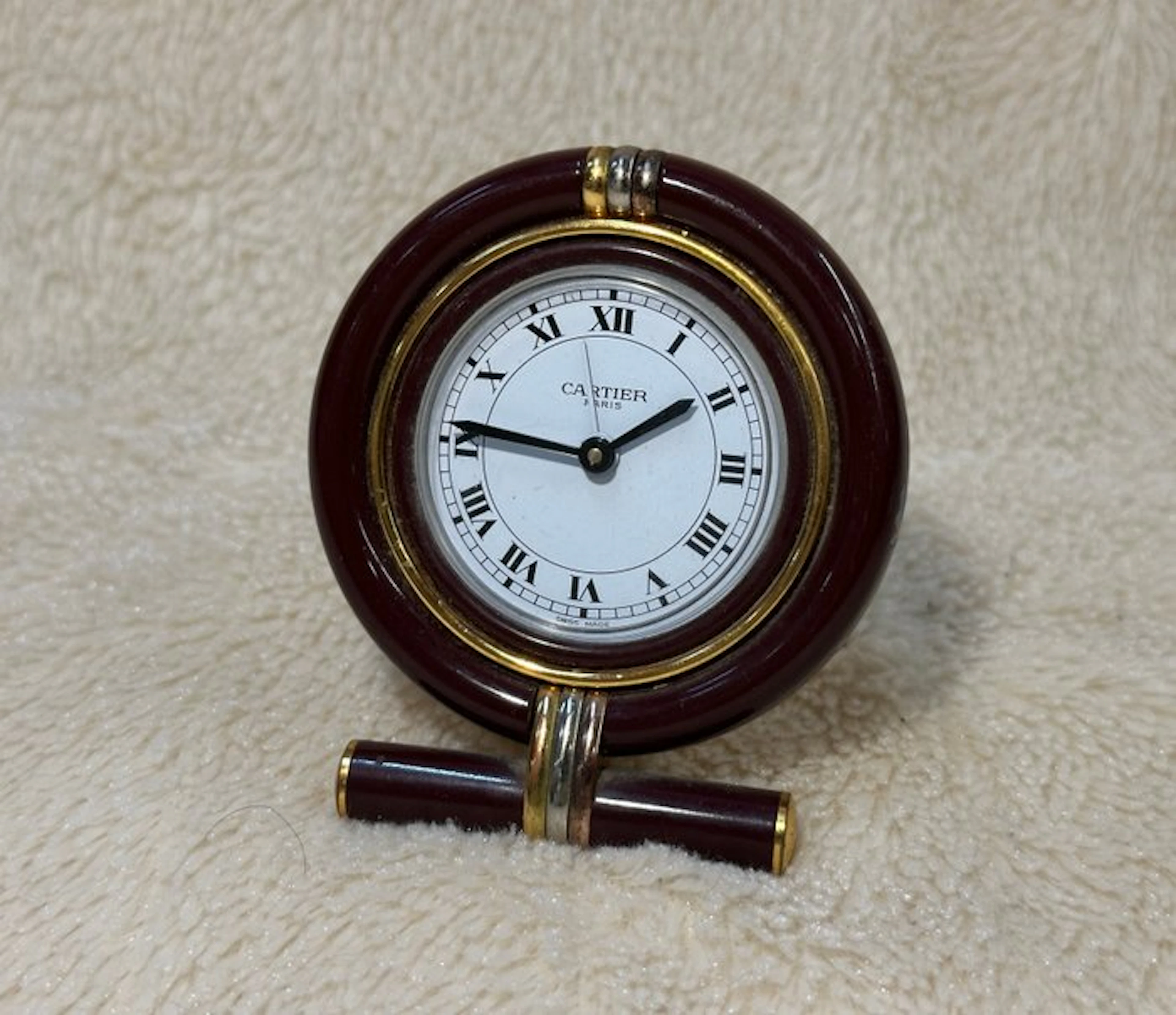 Table clock - cartier - Vintage - Brass - 1980-1990
