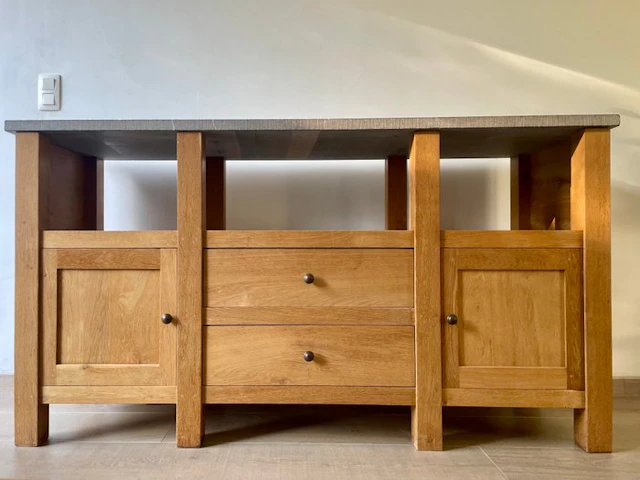 Credenza - Oak, Granite