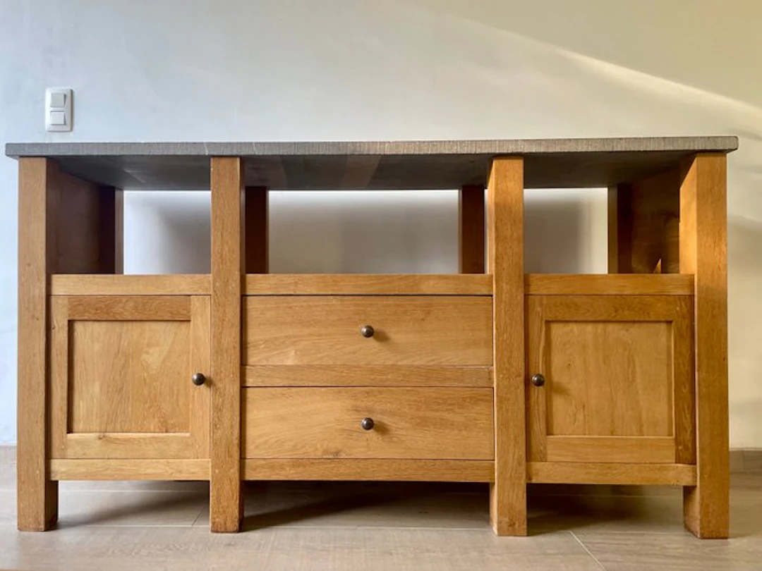 Credenza - Oak, Granite