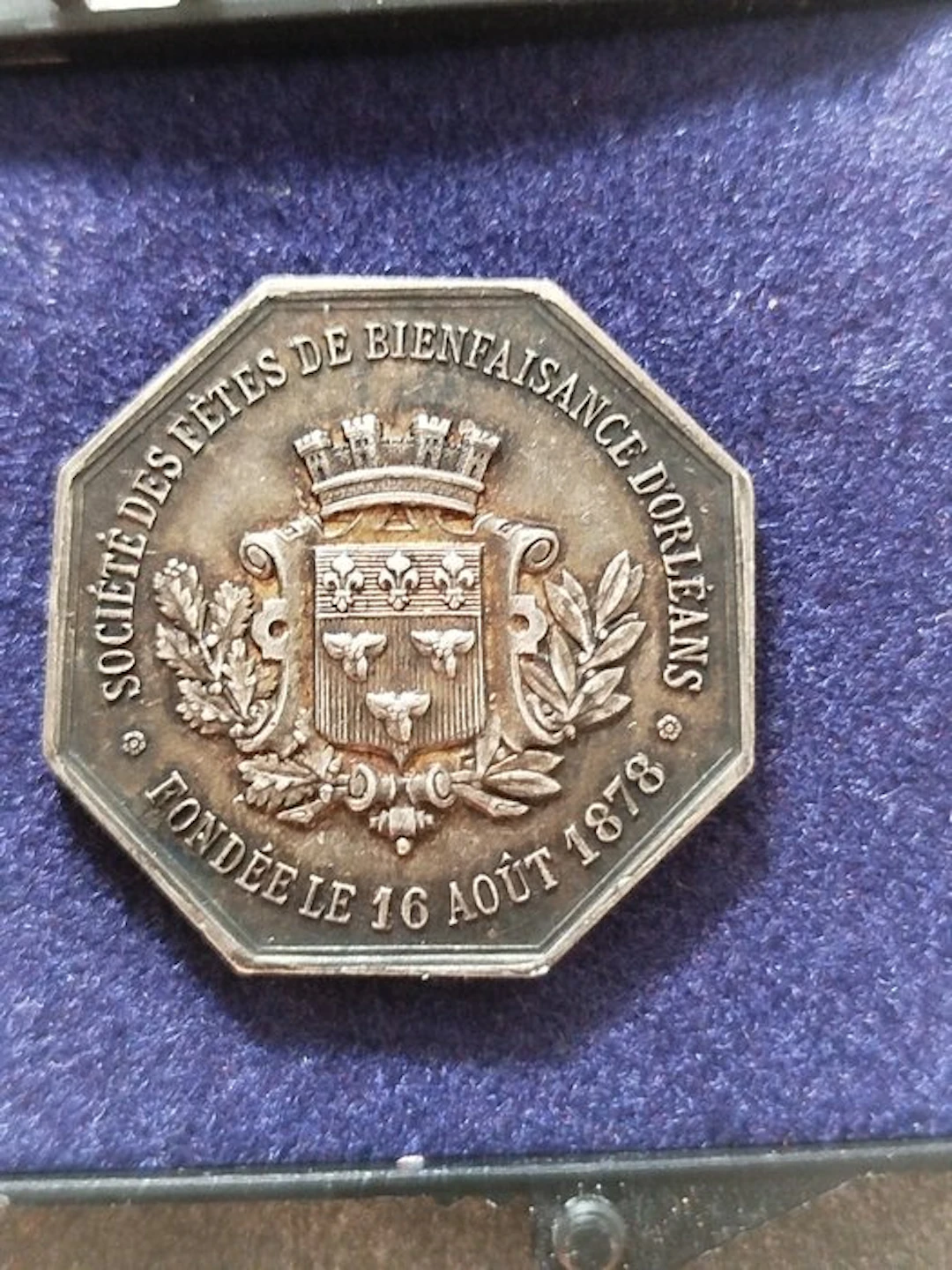 France. Jeton en argent "Société des fêtes de...