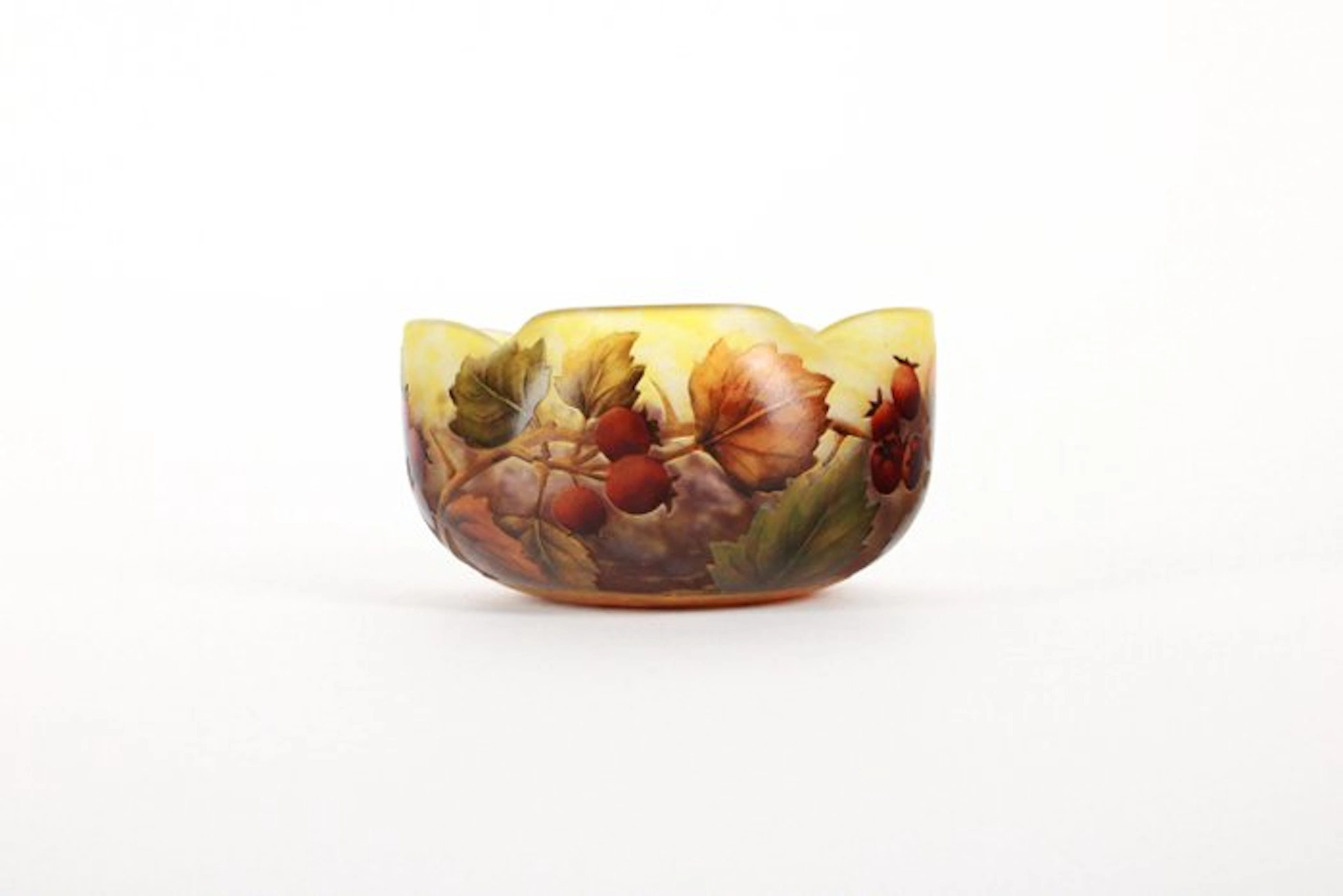 Vide poche - Daum Frères - fruit decor - France