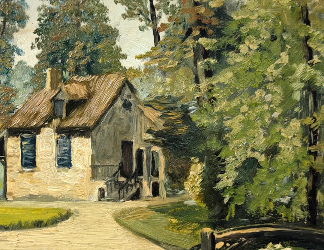 École postimpressionniste française (XIX-XX) - Maison dans la forêt