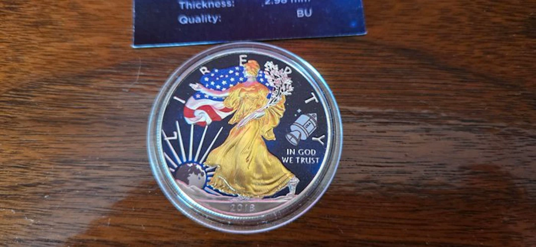 United States. 1 Dollar 2018, Liberty "Apollo 11", 1 Oz (No reserve price)