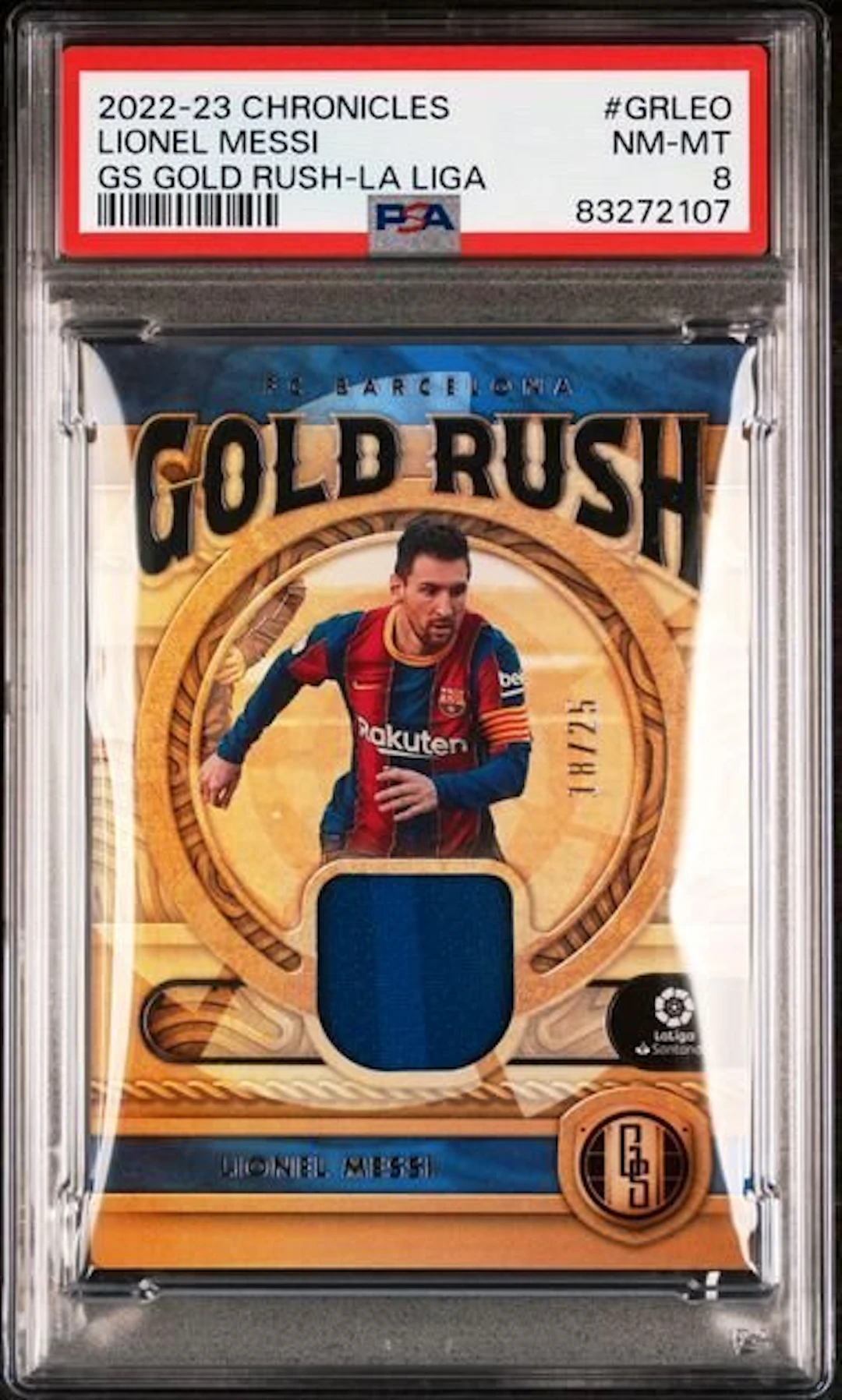 2022/23 Panini Chronicles Lionel Messi #GRLEO Memorabilia card