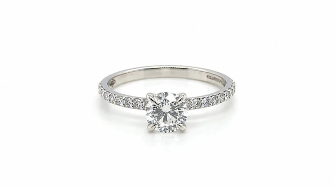 No reserve price - Ring - 14 kt. White gold - 1.08ct. tw. Diamond (Lab-grown)