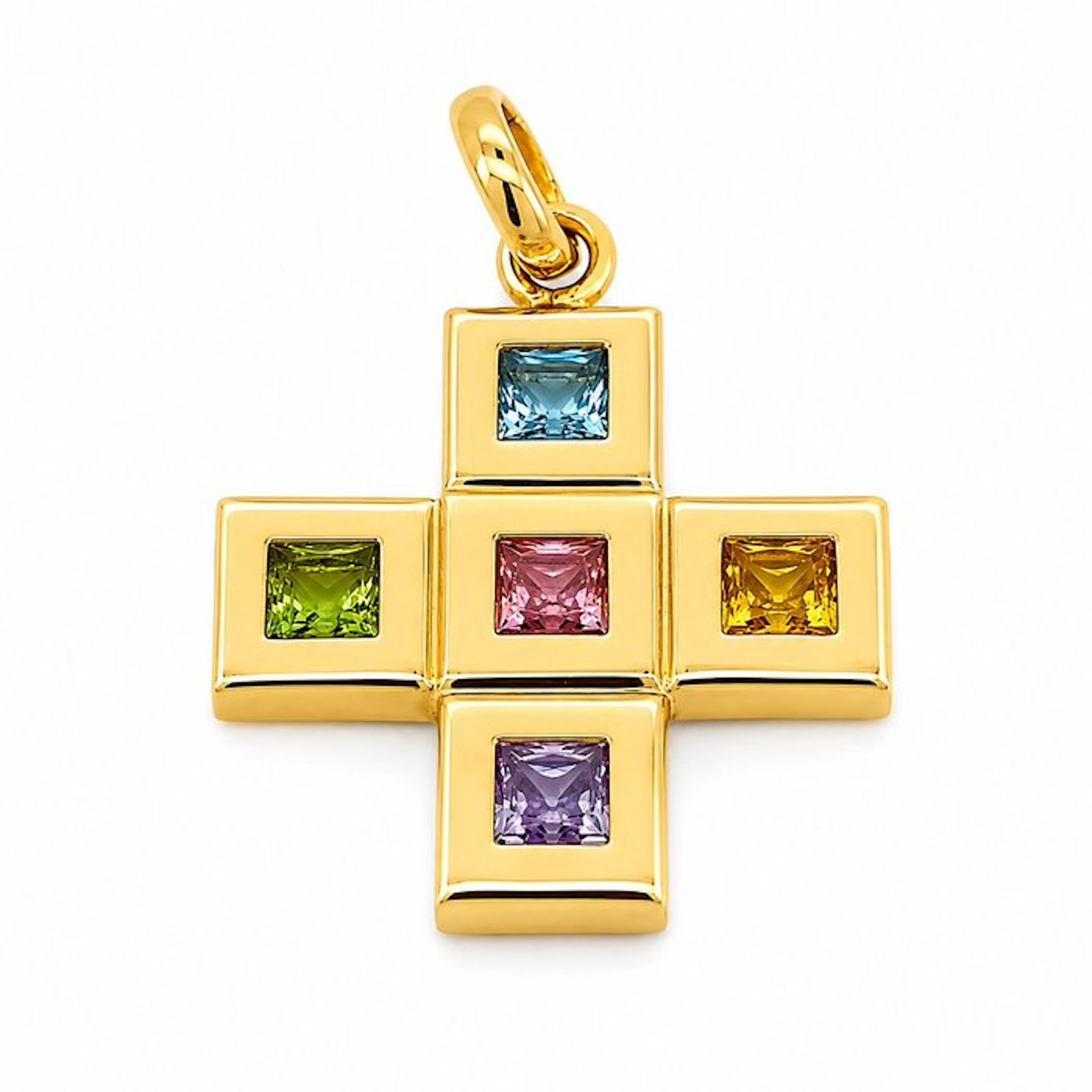Pendant - 18 kt. Yellow gold - Made in Italy - Habdmade