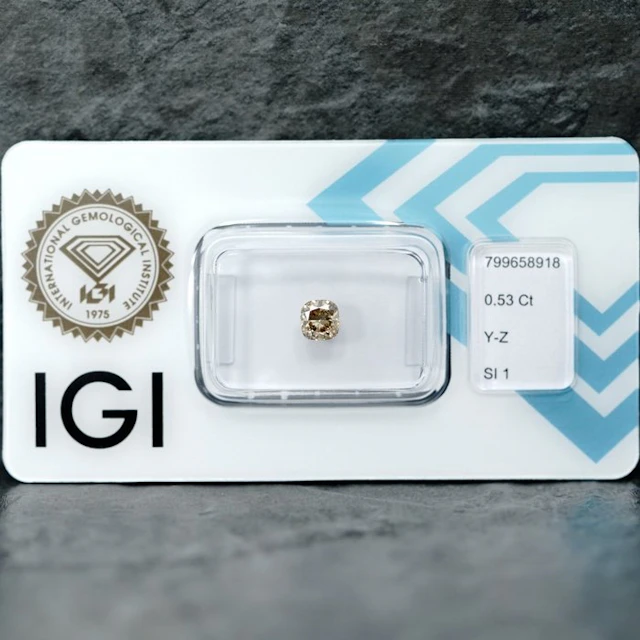 1 pcs Diamond (Natural) - 0.53 ct - Cushion - SI1...