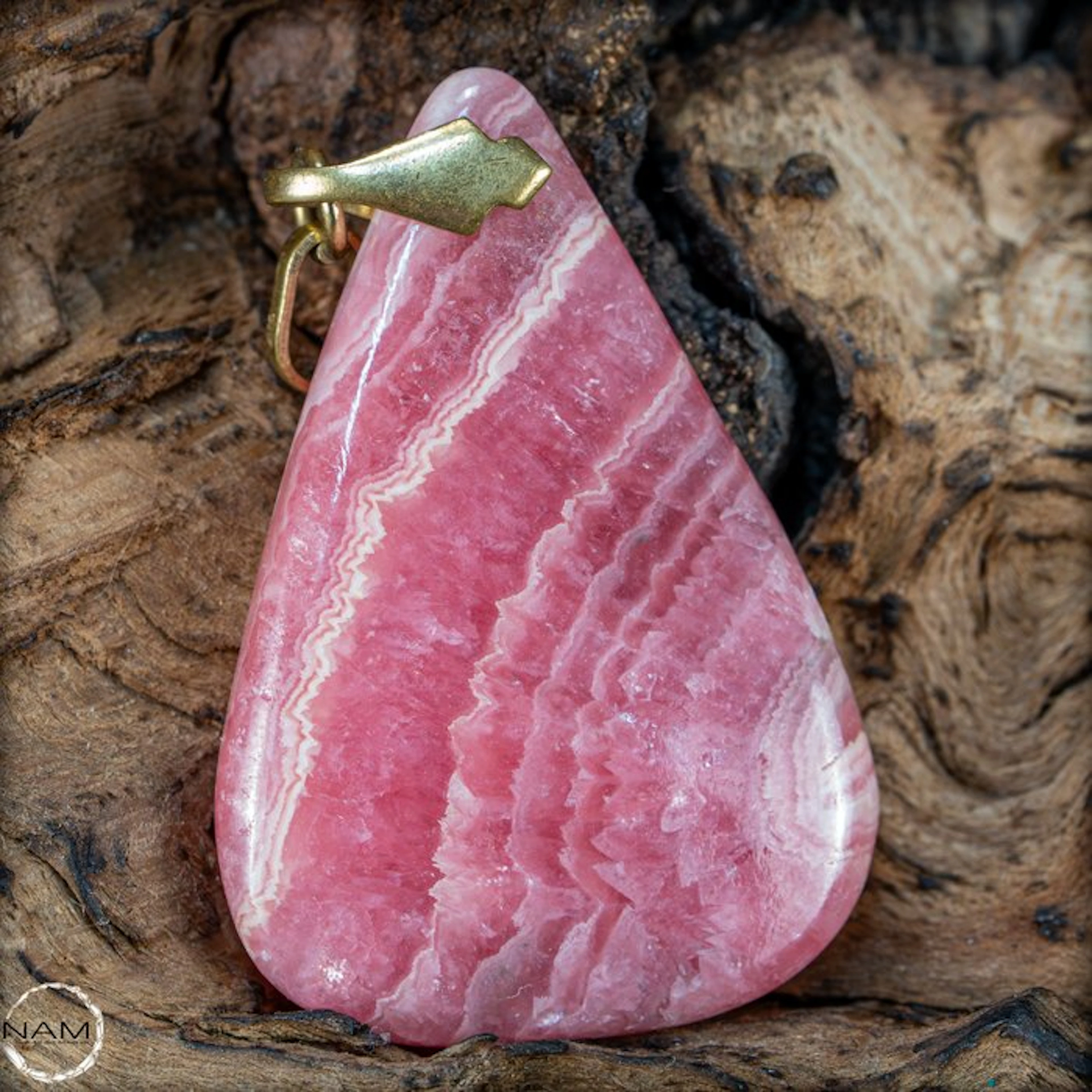 Beautiful A++ Rhodochrosite Pendant Semi-polished- 15.14 g