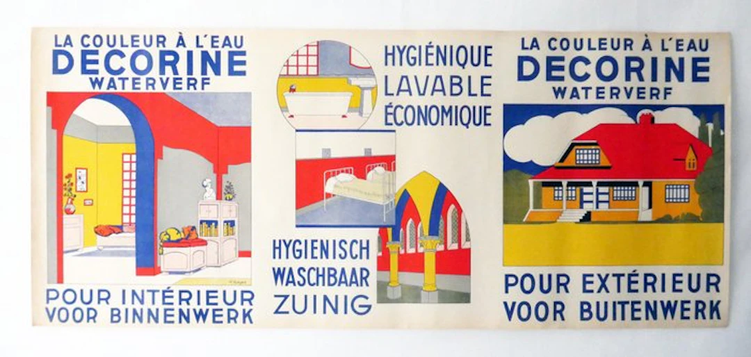 Pierre Rayez - Decorine waterverf - 1930s