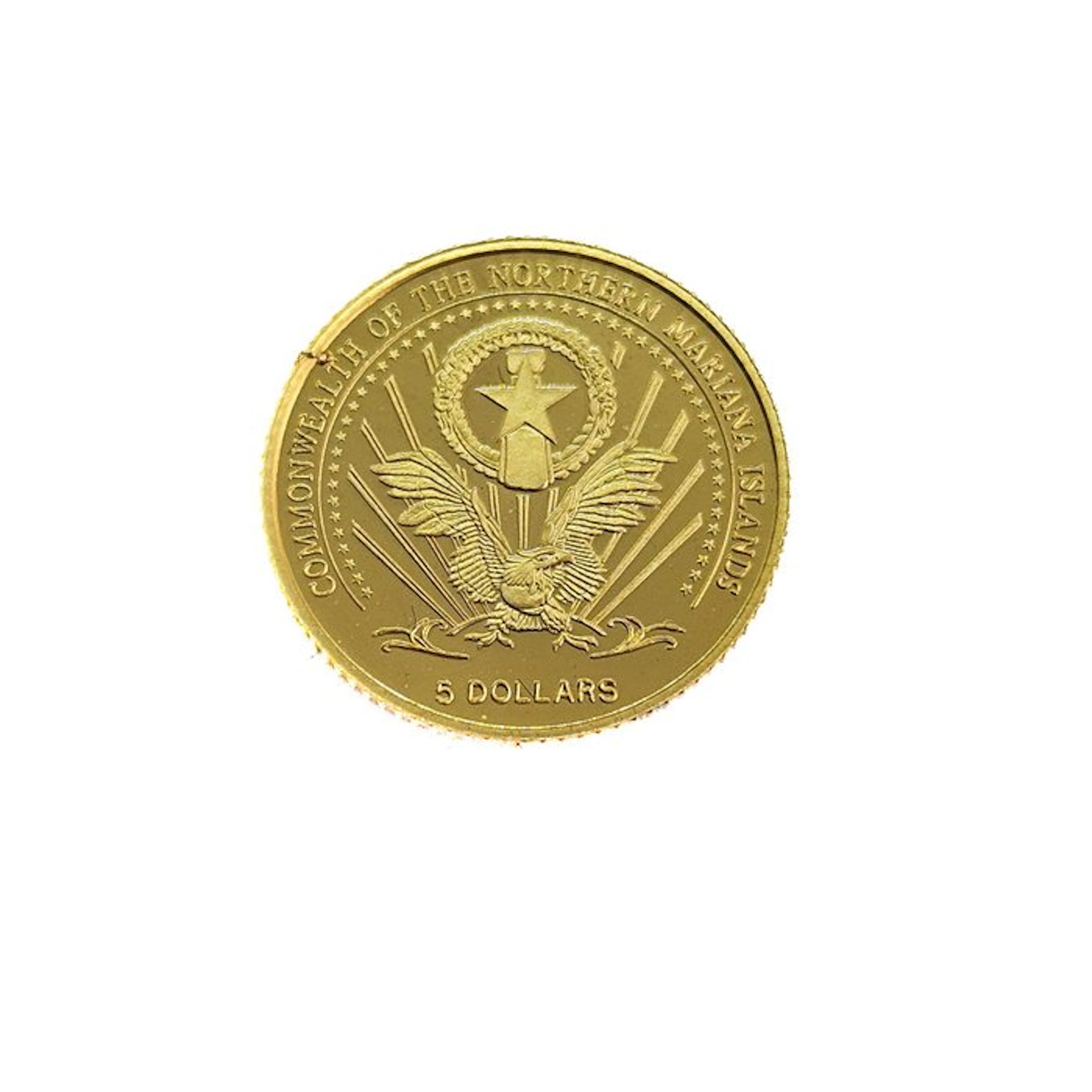 Northern Mariana Islands. 5 Dollars 2004 - San Marino- 1/25 Oz.