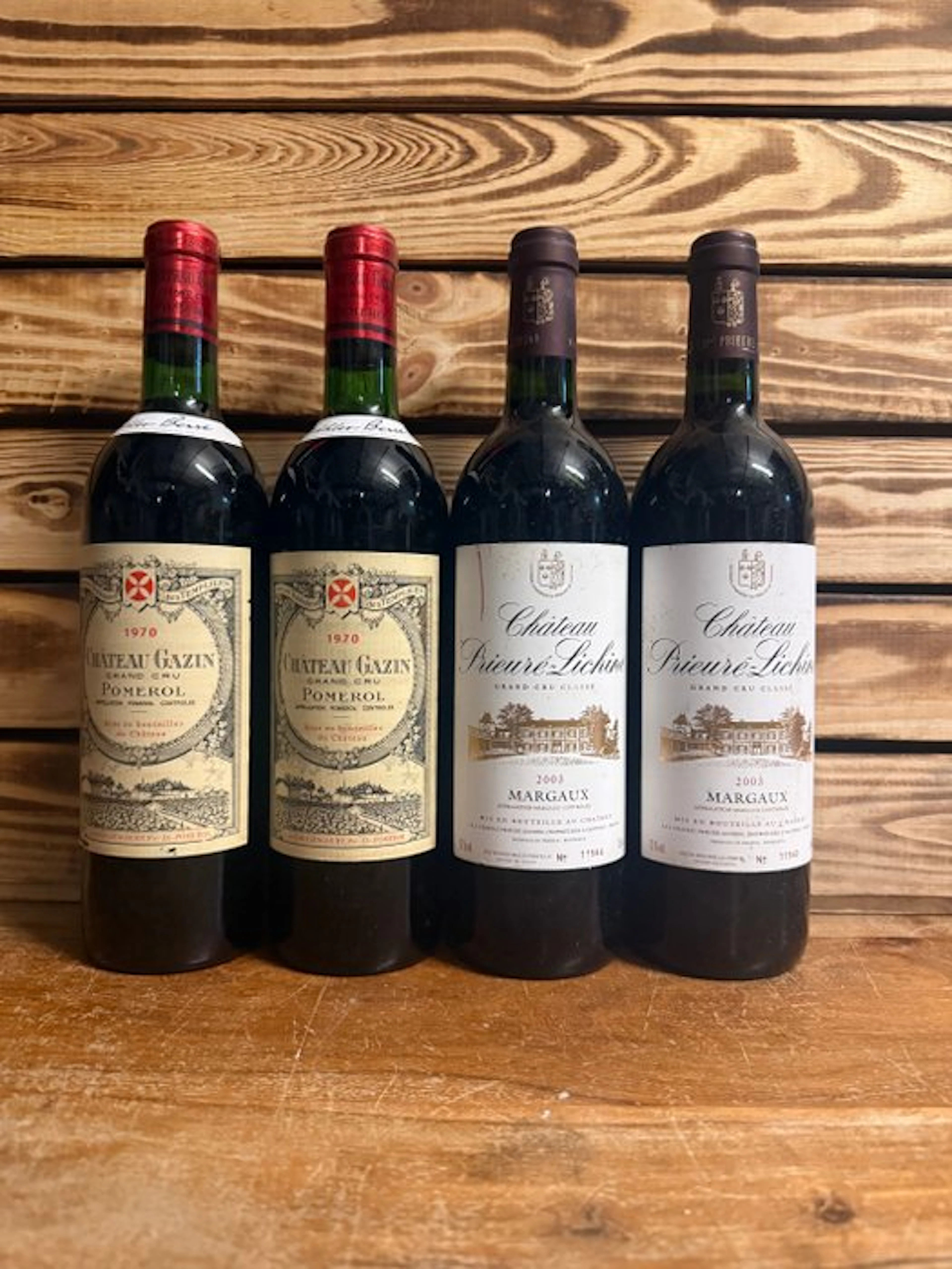 1970 x 2 Chateau Gazin & 2003 x 2 Chateau Prieure Lichine - Pomerol