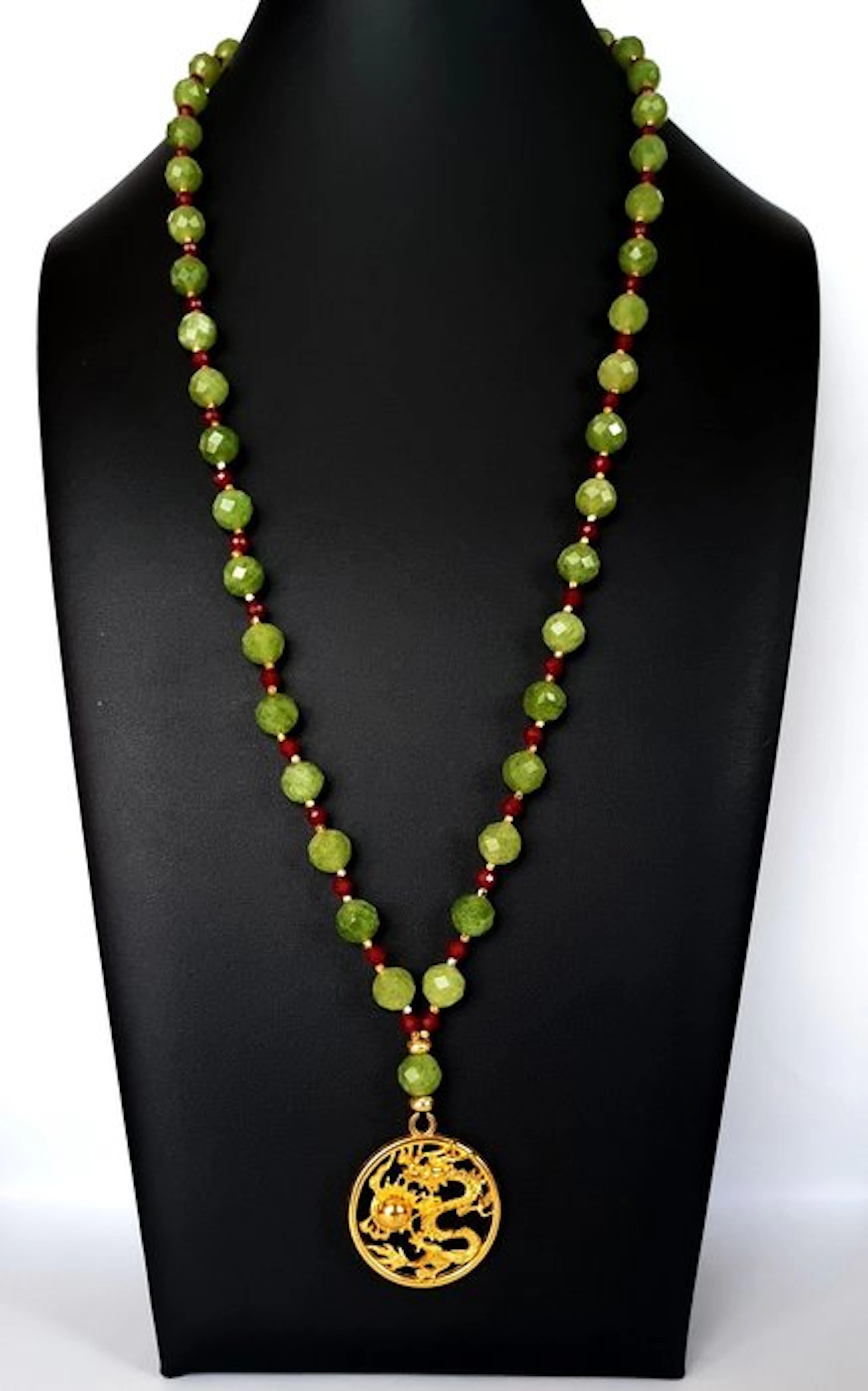 Peridot & Ruby - Necklace – Dragon - Celestial Chi...