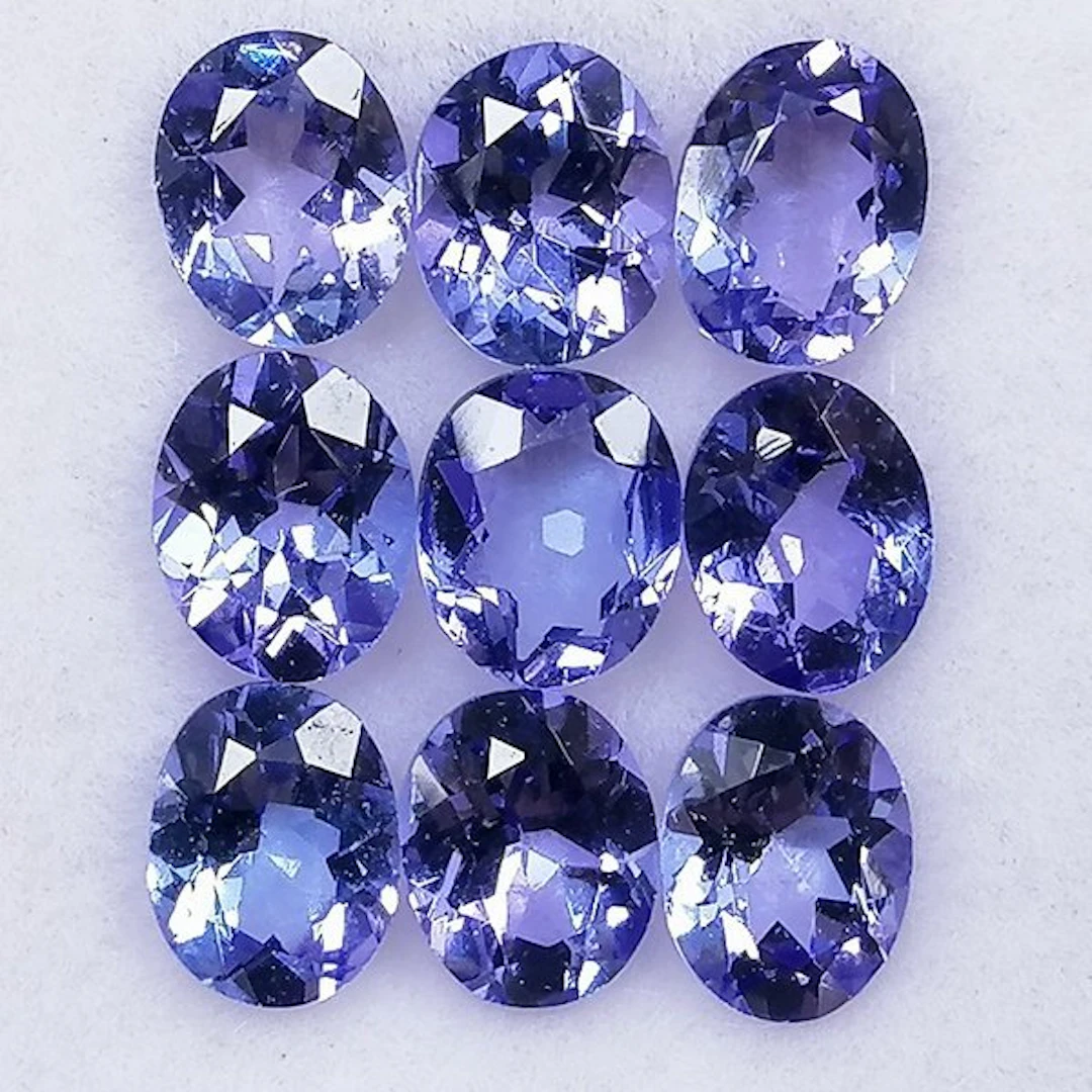 9 pcs Tanzanite - 3.43 ct - Instituto Gemólogico Español (IGE)