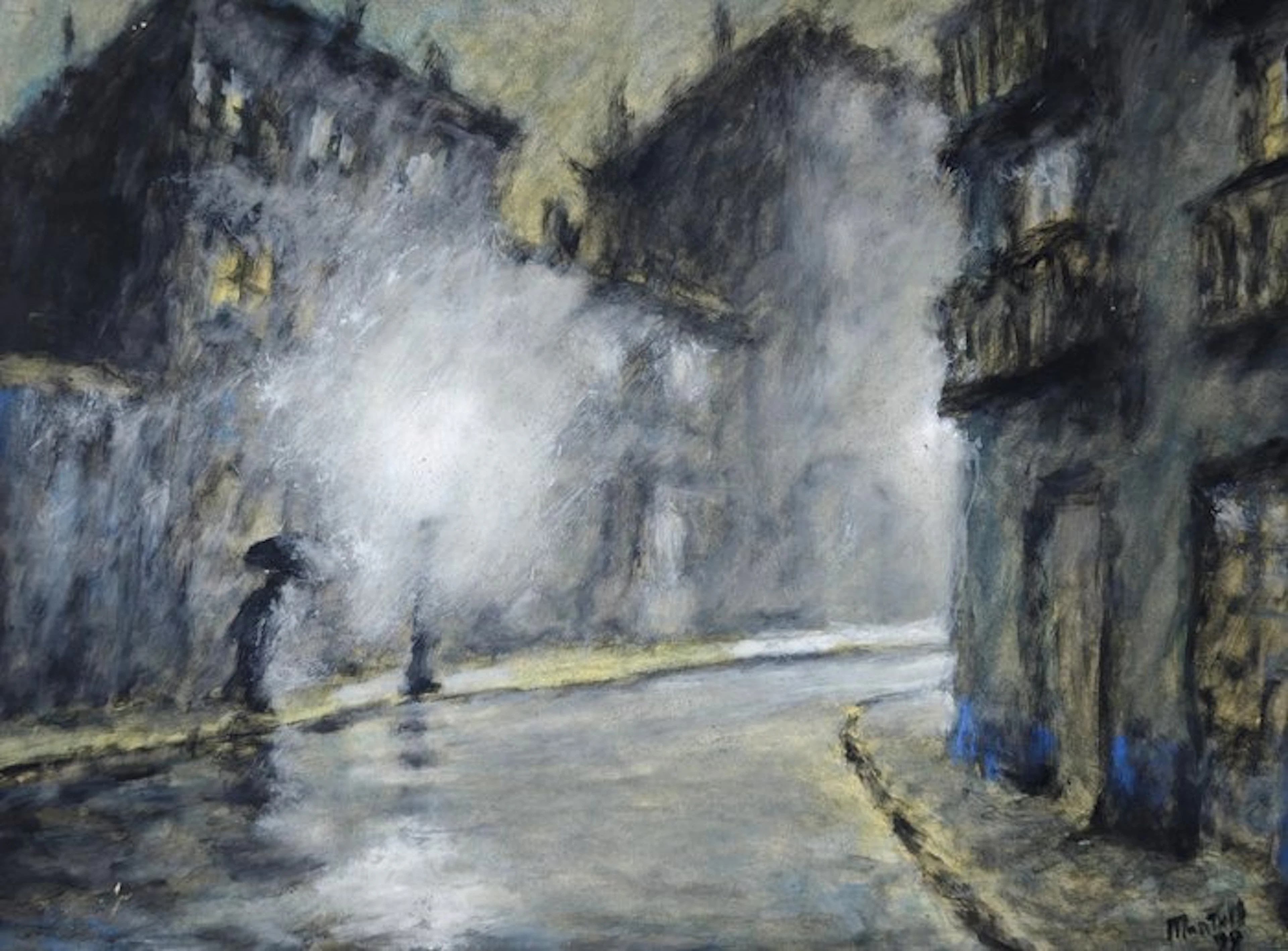École expressionniste (XX) - Rue sous la pluie - NO RESERVE
