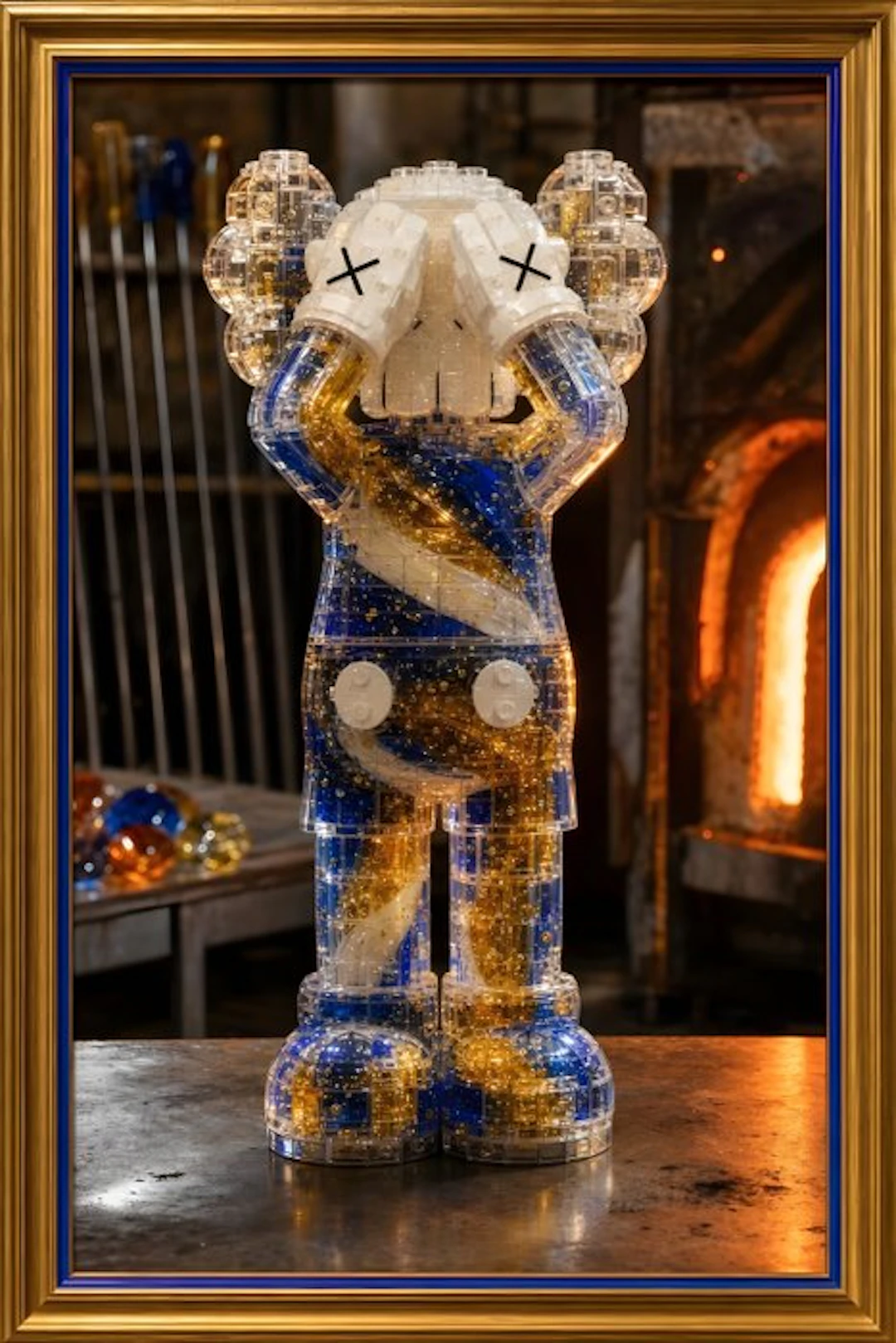 daveY - KAWS LEGO –"Murano Relic (Azzurro & Oro)"