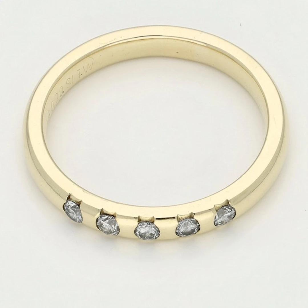 Ring - 18 kt. Yellow gold Diamond (Natural)