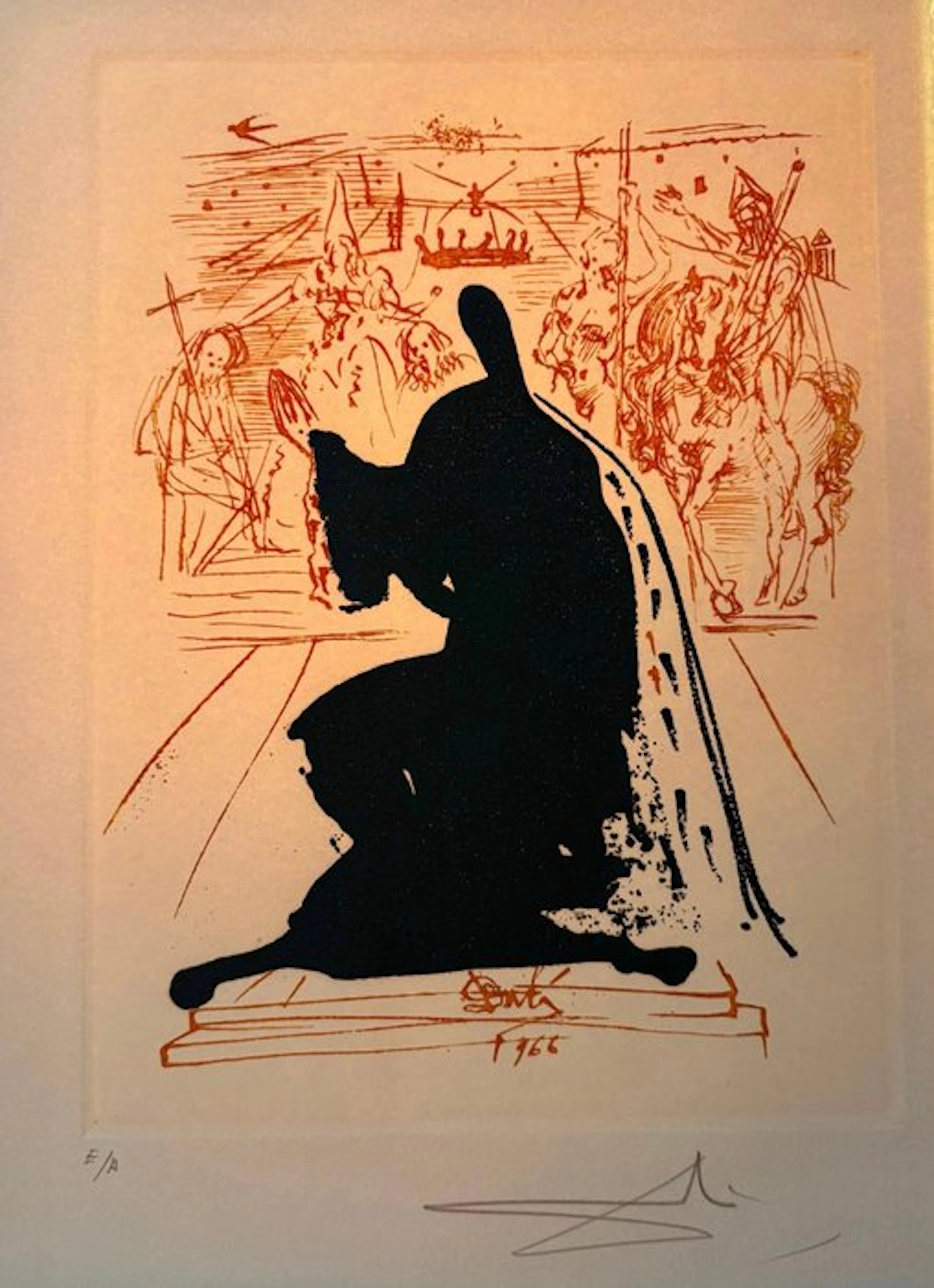 Salvador Dali (1904-1989) - Figura con manto de armiño...
