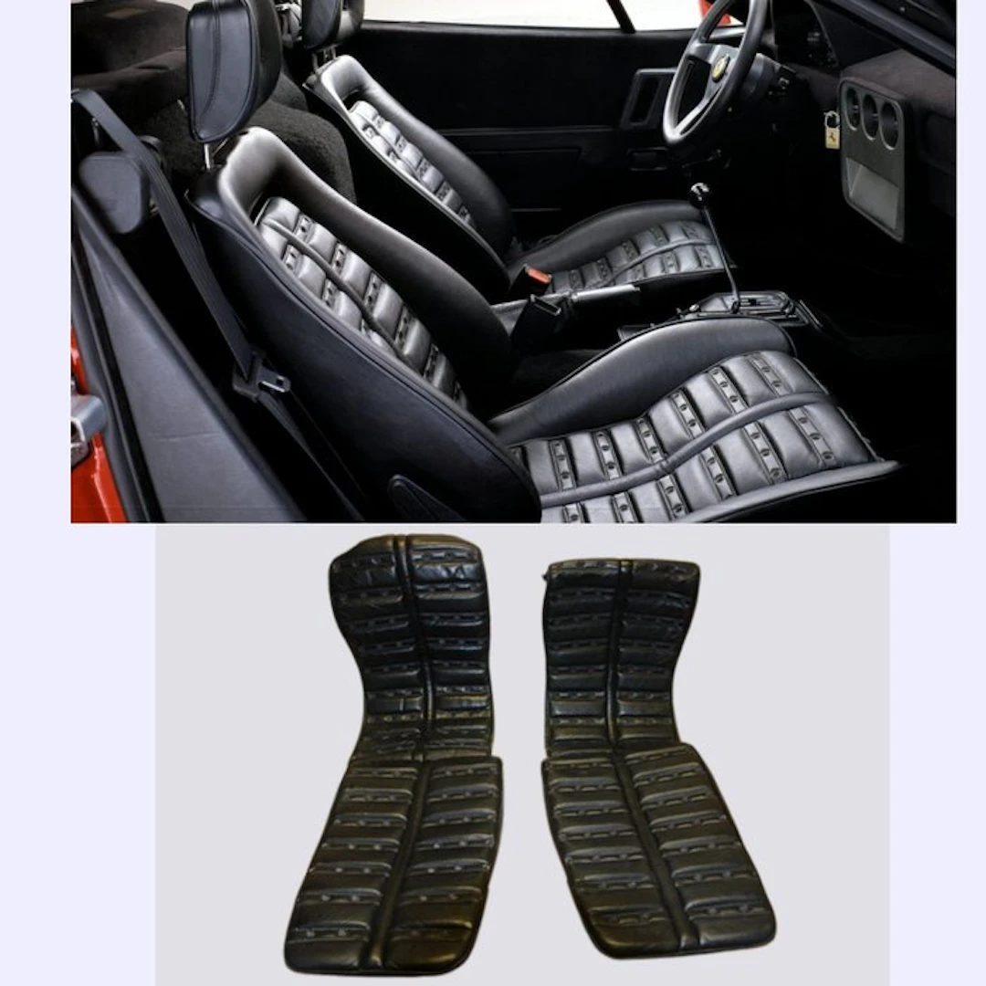 Ferrari 288 GTO Black Leather Seat Inserts - Ferrari...