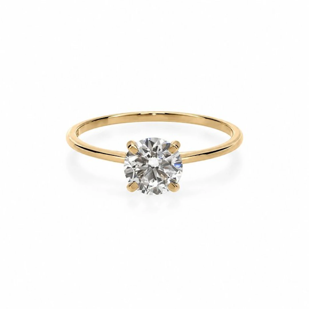 No reserve price - Ring - 14 kt. Yellow gold - 1.07ct. tw. Diamond (Lab-grown)