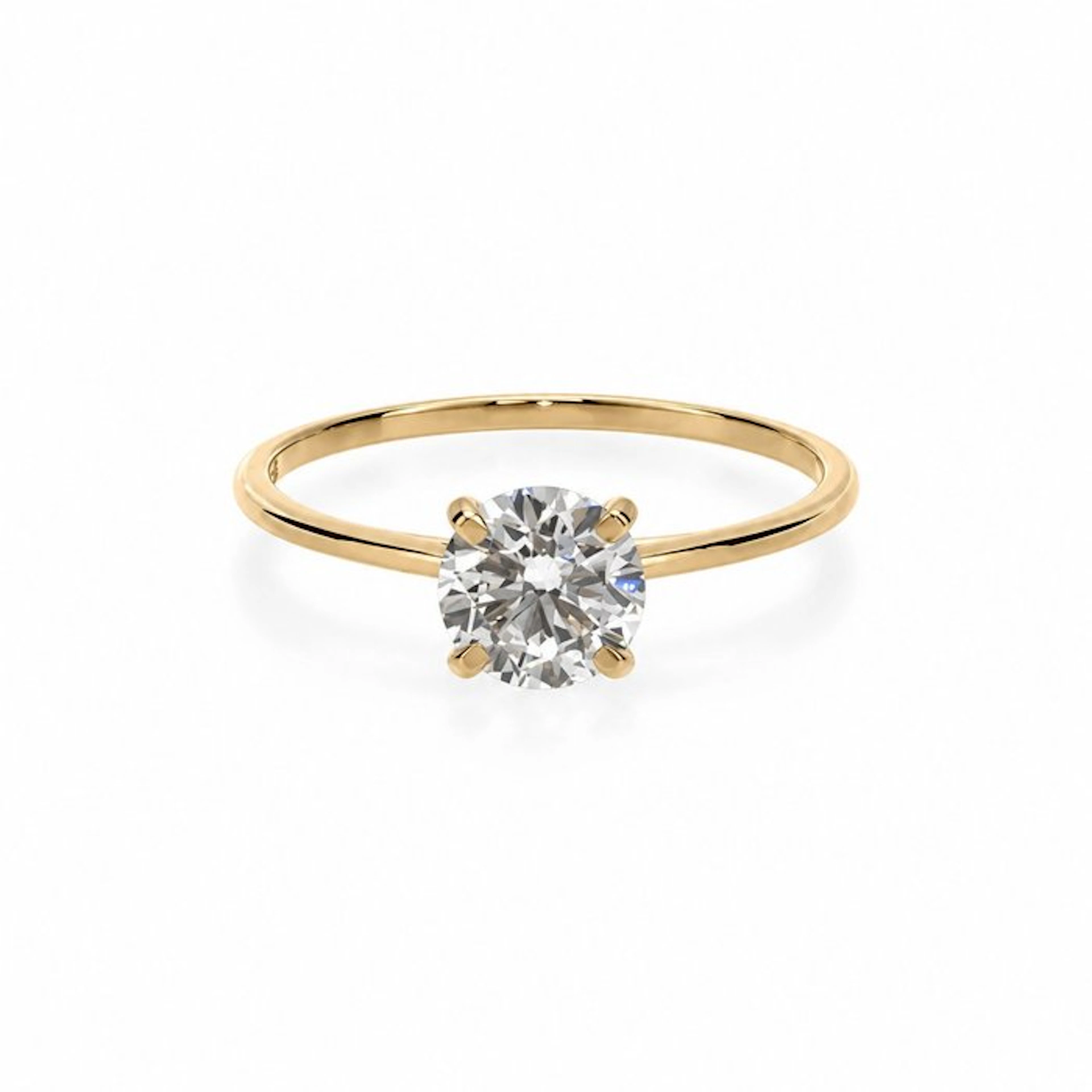 No reserve price - Ring - 14 kt. Yellow gold - 1.07ct. tw. Diamond (Lab-grown)