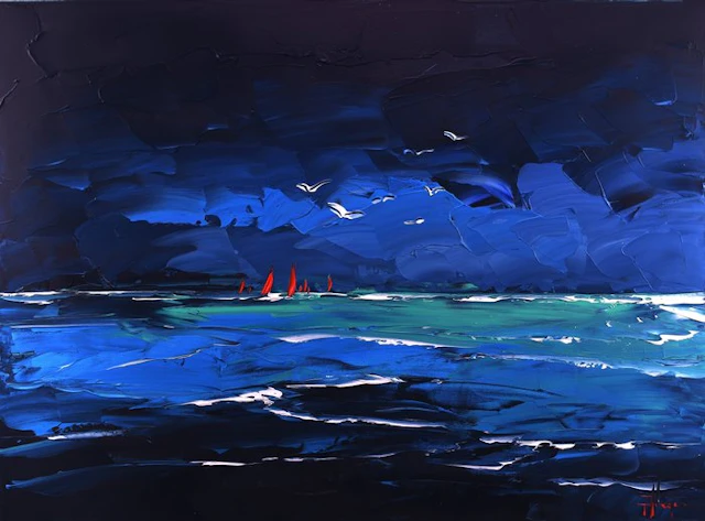Olivier Pfleger - Mandrafina FORMAT XL " Bleu nuit "
