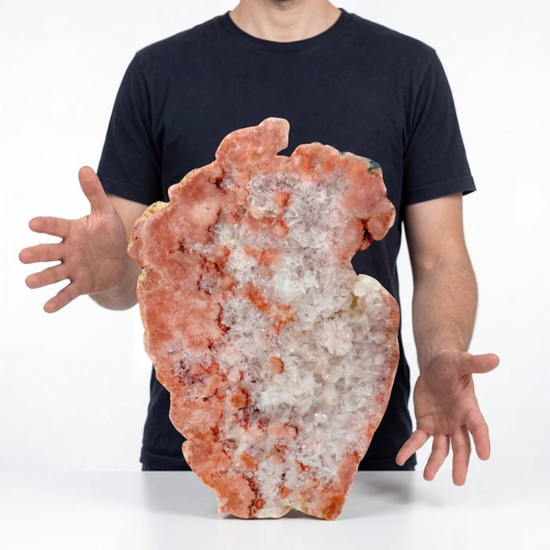 XL Pink Amethyst - Slice - 45x27x2 cm- 4.2 kg