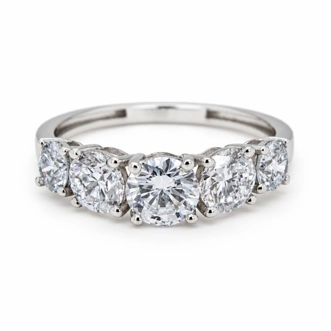 No reserve price - Ring - 14 kt. White gold - 2.01ct. tw. Diamond (Lab-grown)