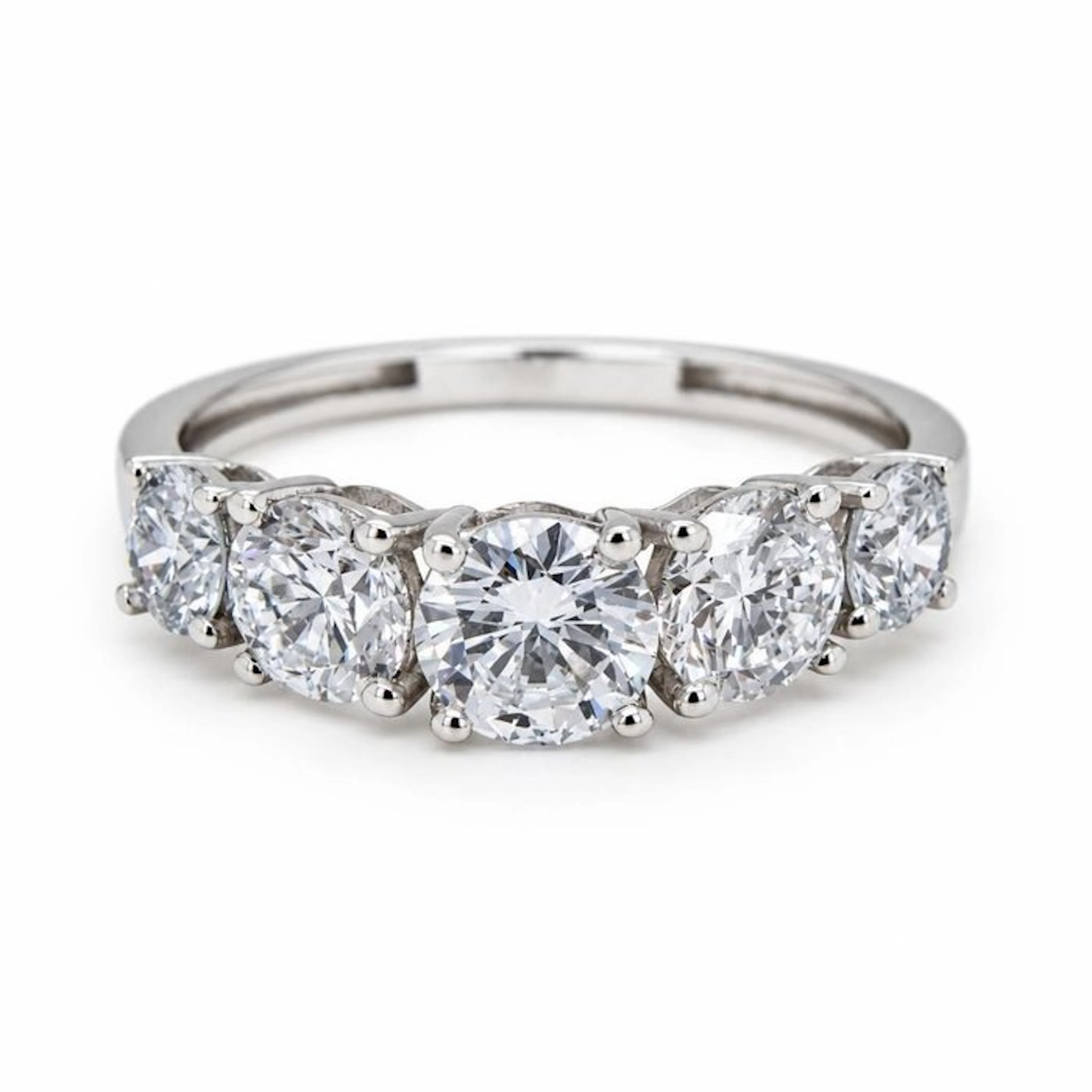 No reserve price - Ring - 14 kt. White gold - 2.01ct. tw. Diamond (Lab-grown)