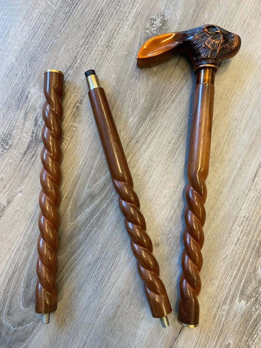 Walking stick - Walking stick - rabbit head, Wood