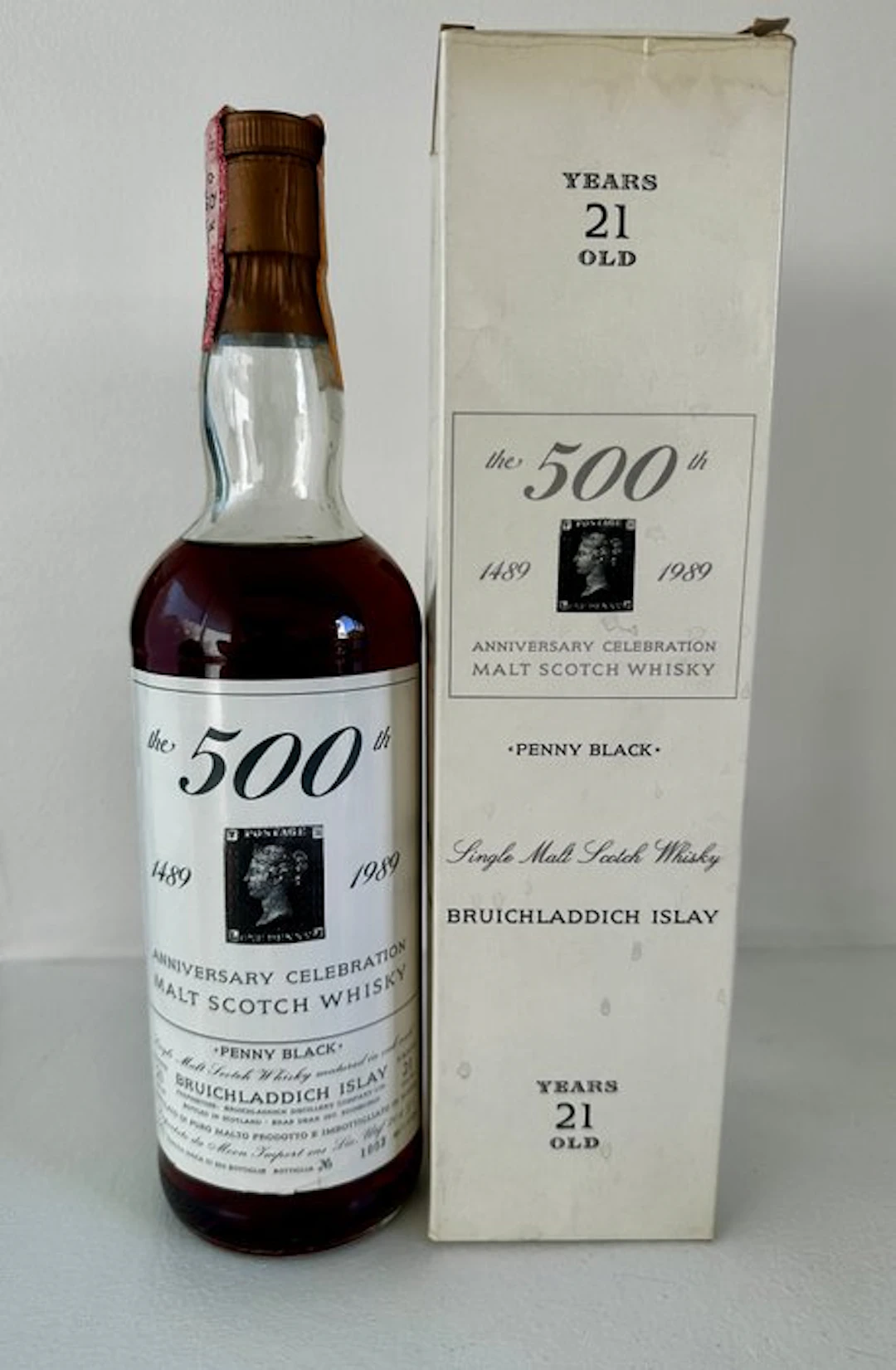 Bruichladdich 21 years old Black Penny - Moon Import - b. 1989 - 75cl