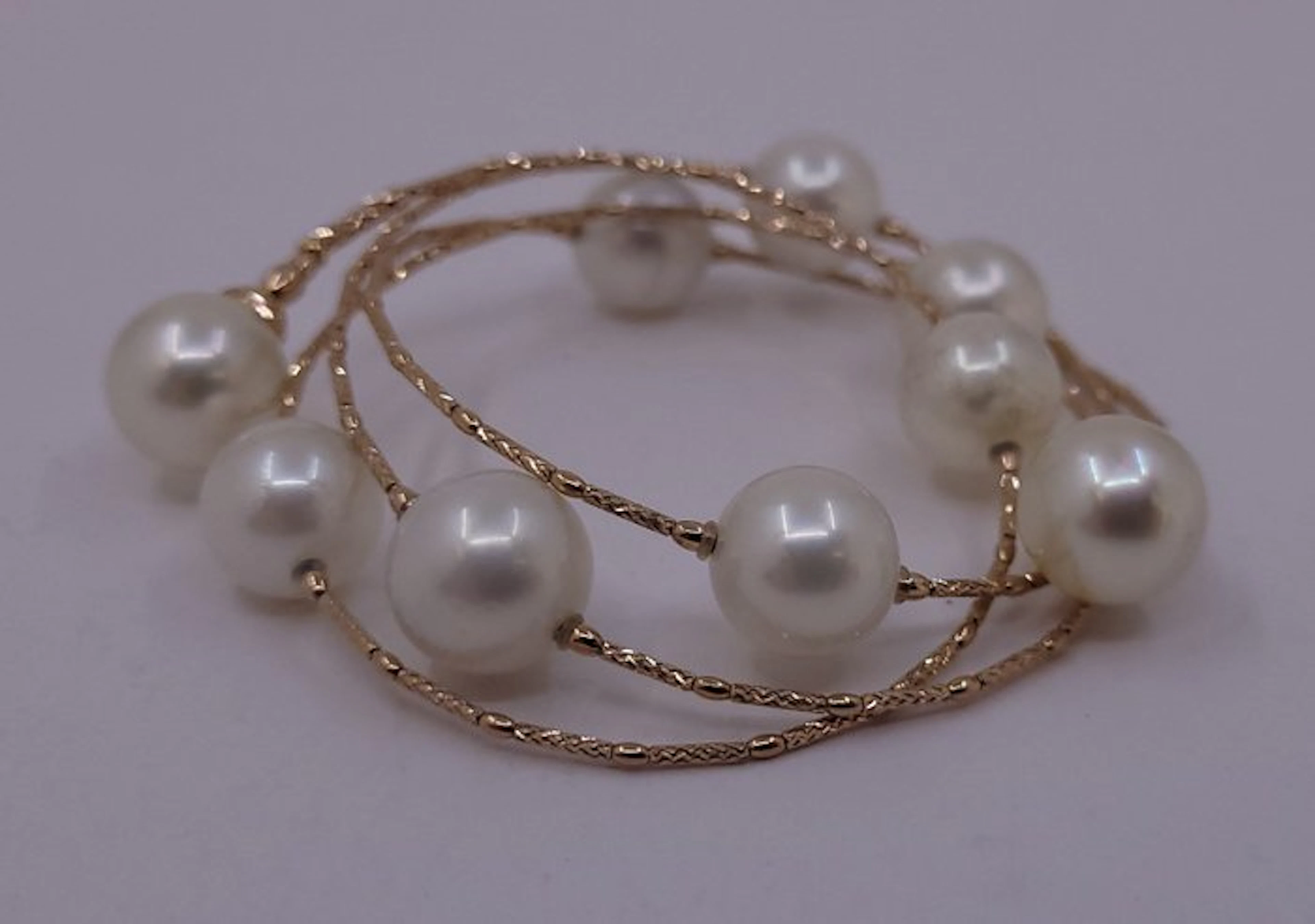 Bracelet - 18 kt. Rose gold, 10x11mm Round Australian South Sea Pearls