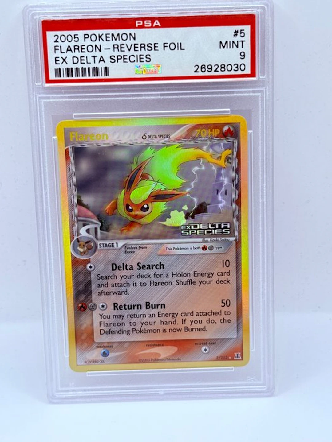 Pokémon - 1 Graded card - Flareon #5 Foil - PSA 9 - EX
