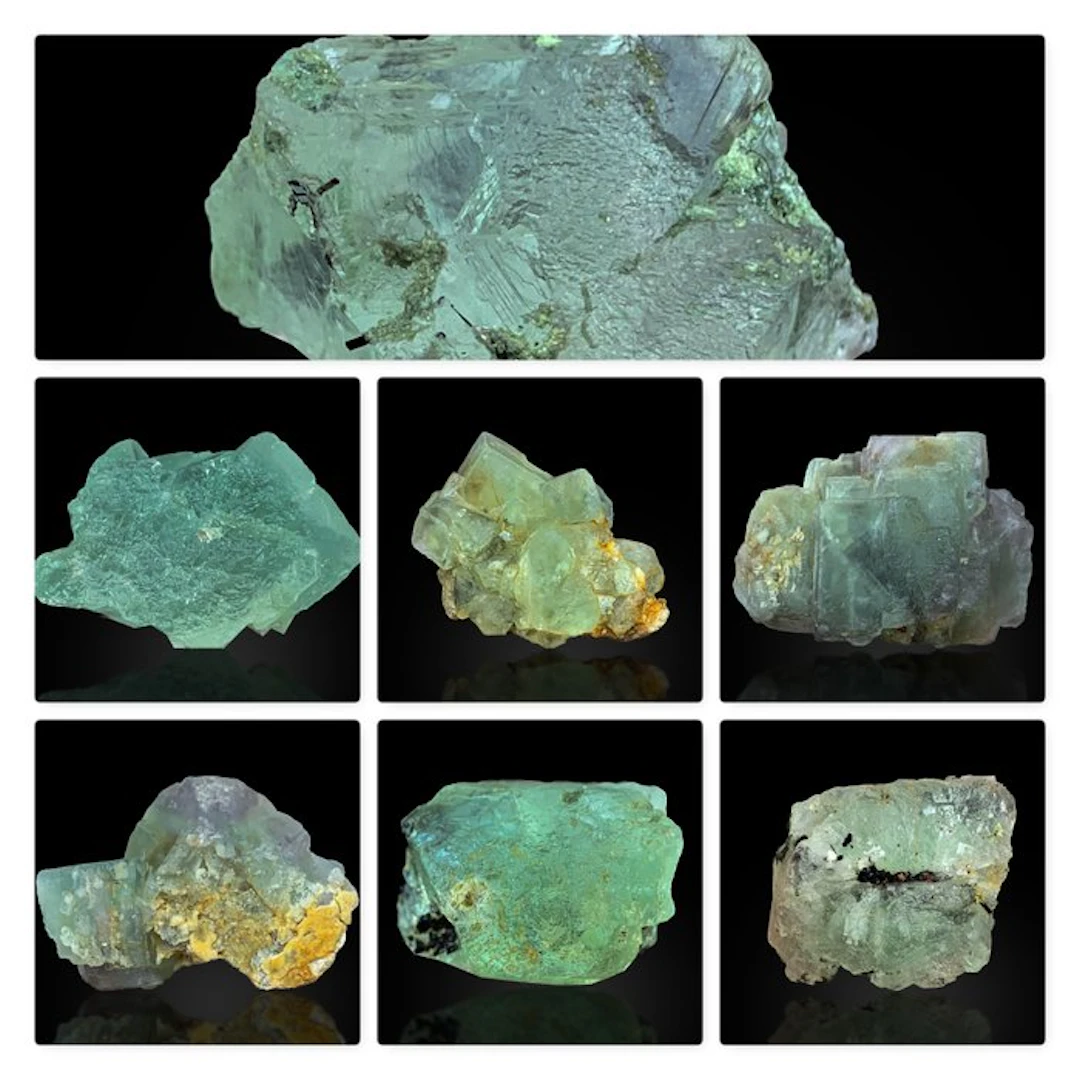 Etched Fluorite Crystals and Specimen- 226 g - (7)
