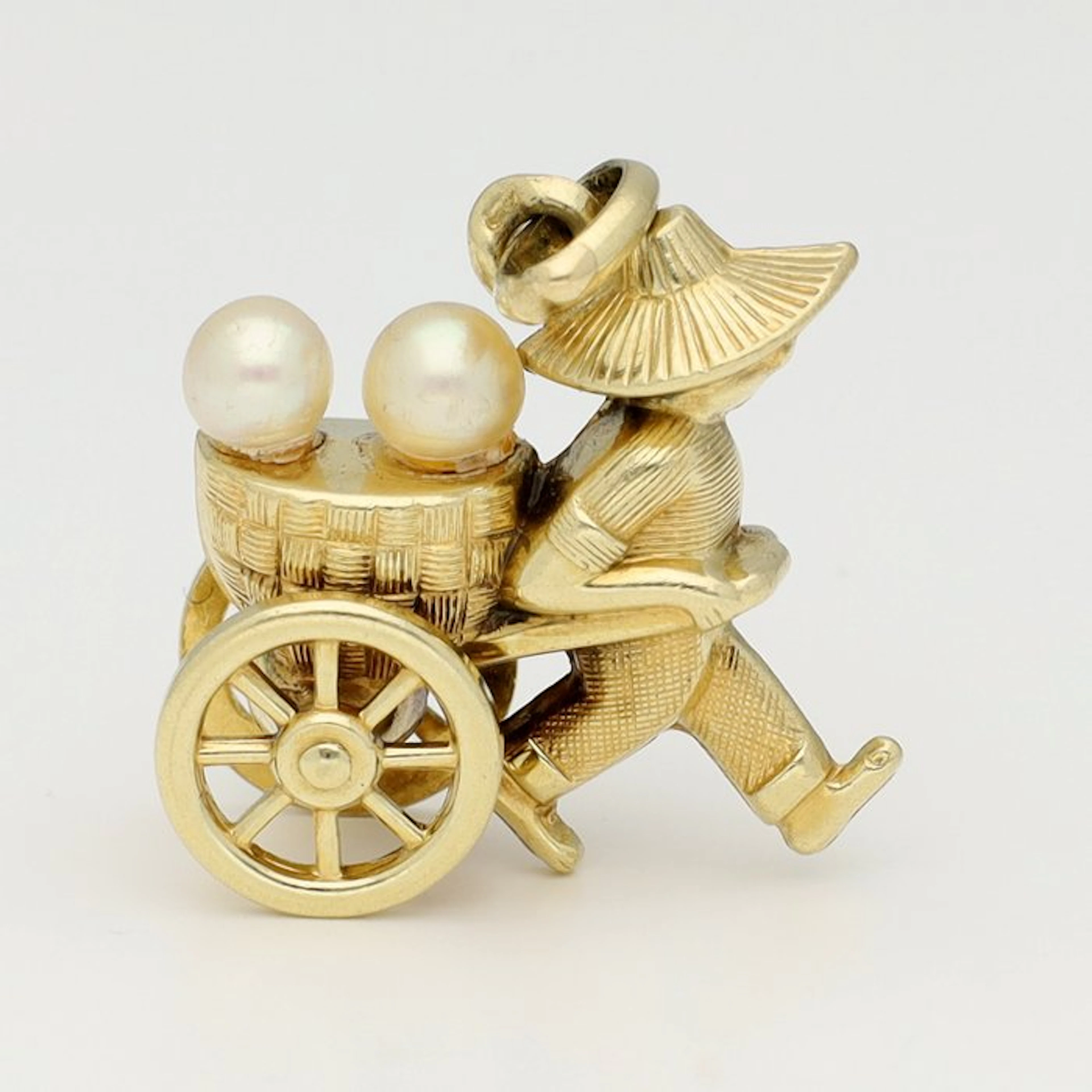 Pendant - 14 kt. Yellow gold Pearl