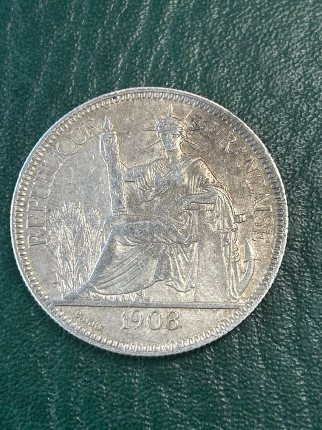 French Indochina. Piastre de commerce 1908-A (No reserve price)