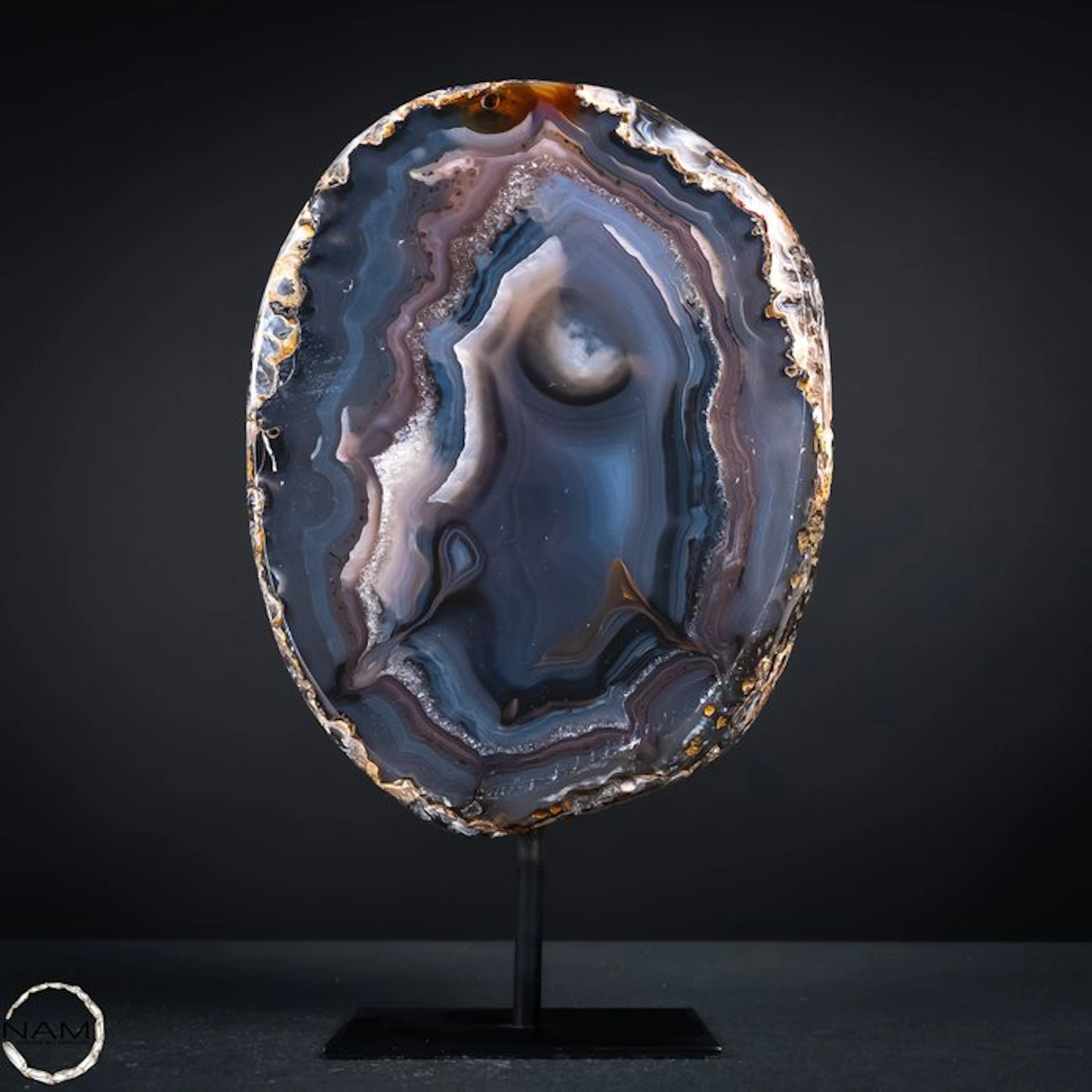 Exclusive agate slice from Brazil – Agate disc with a...