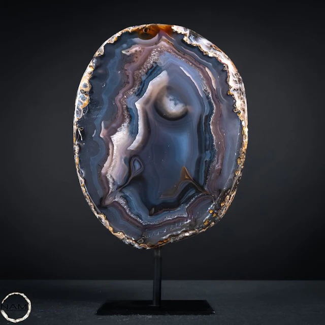 Exclusive agate slice from Brazil – Agate disc with a...