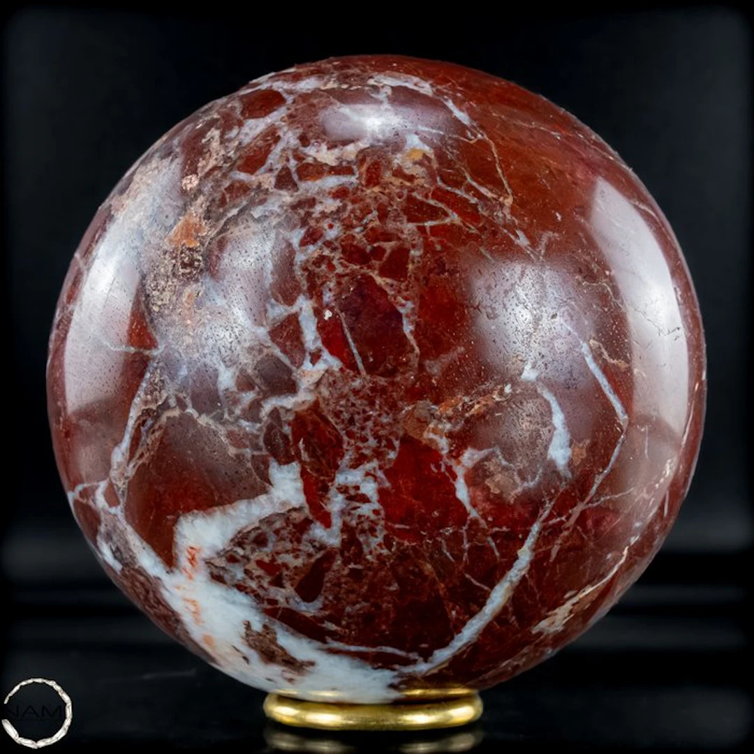 Natural red jasper and quartz sphere, Very rare - Himalaya- 2884.19 g