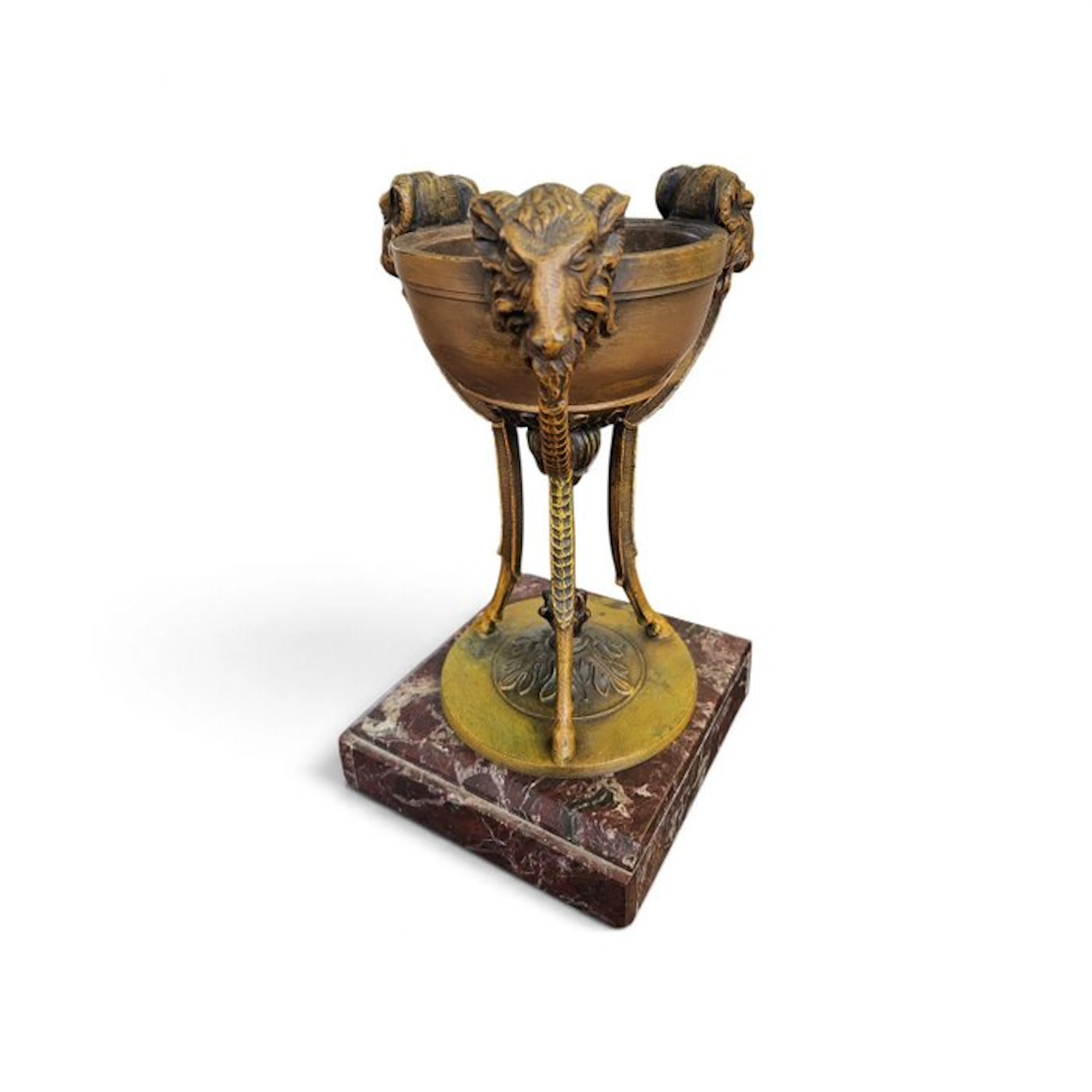 Perfume burner - Copper, Marble, Metal - Cassolette, Empire-style