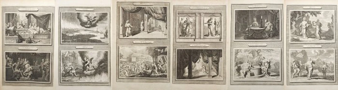 Pieter Mortier (1661–1711) - Set of 6: Biblical Narratives
