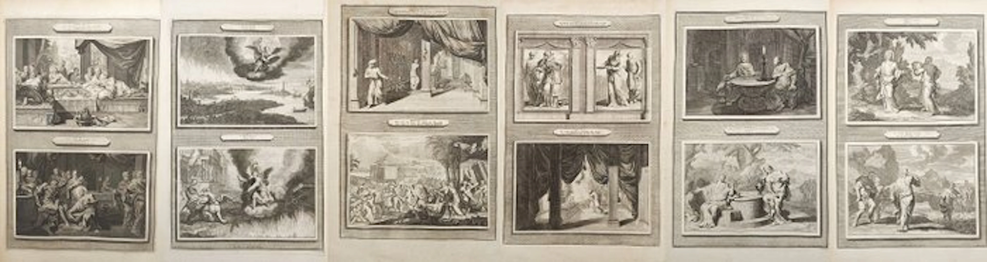 Pieter Mortier (1661–1711) - Set of 6: Biblical Narratives