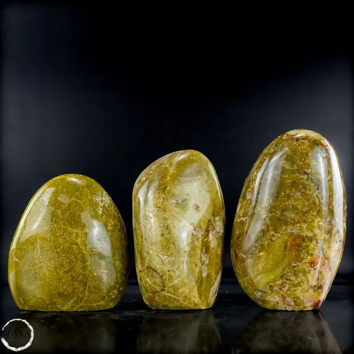 Green Opal – Green opal freeform set – Three unique...