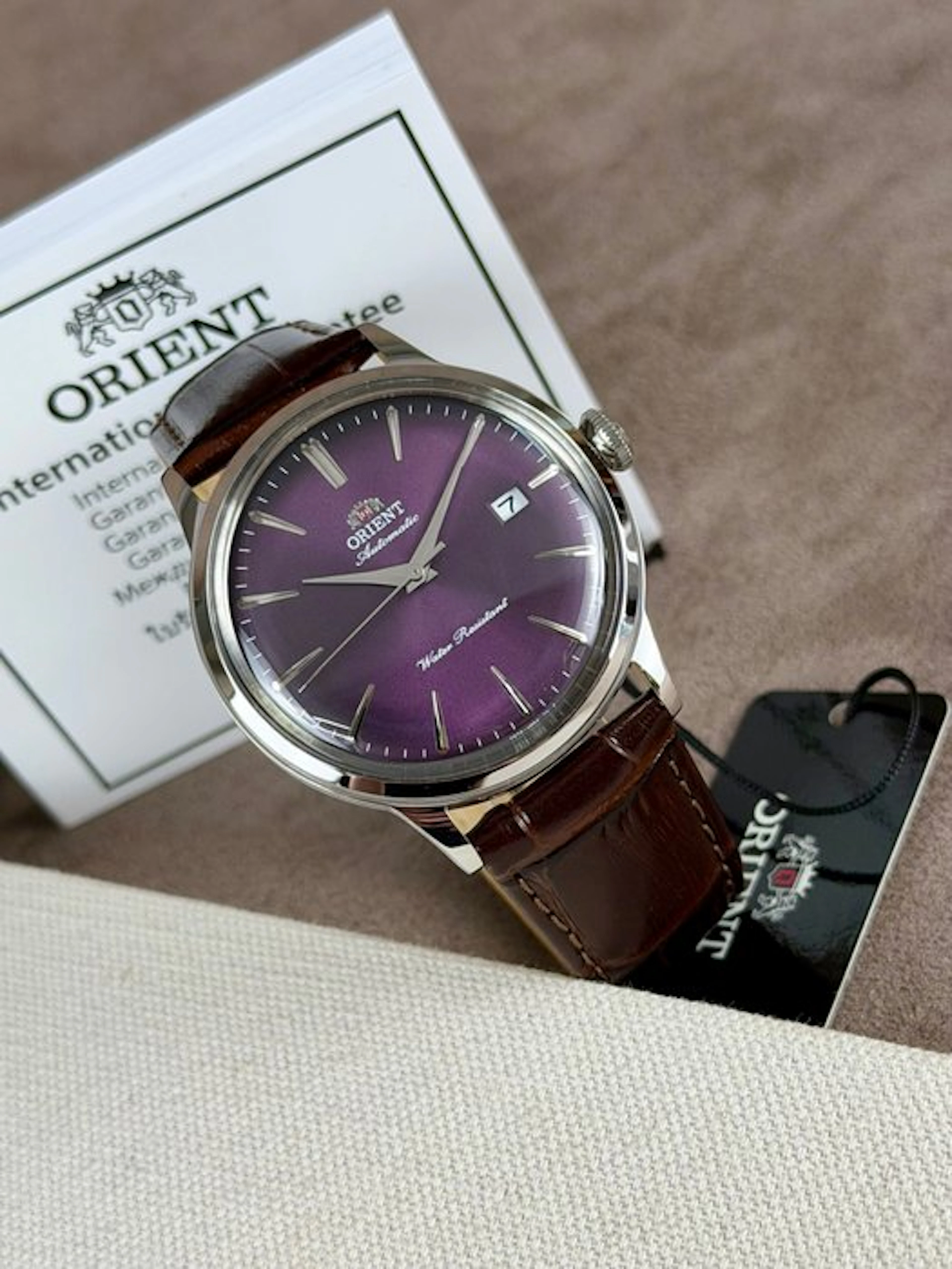 Orient - Bambino Date Automatic Purple - No reserve price...