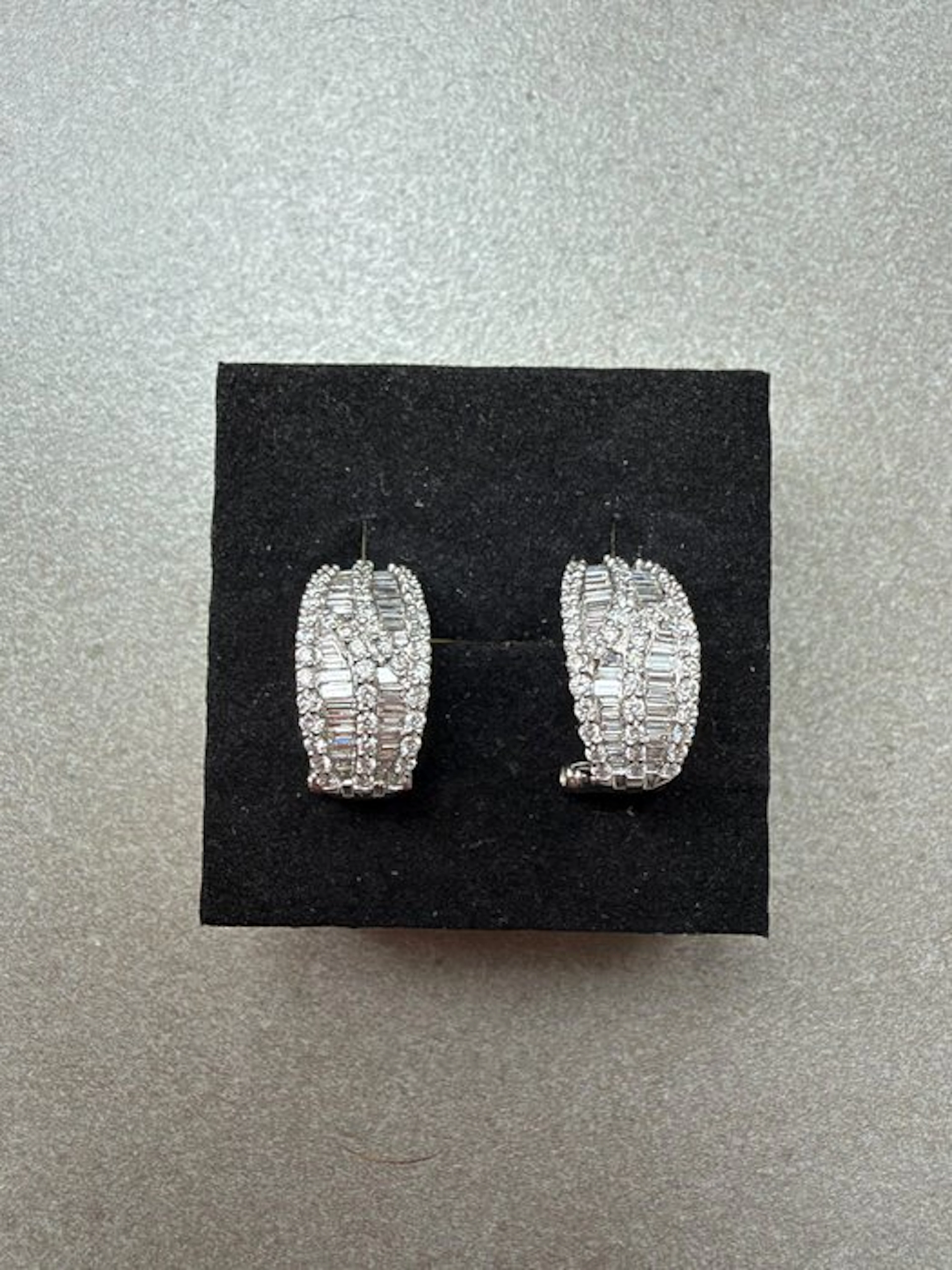 Earrings - 18 kt. White gold Diamond (Natural)