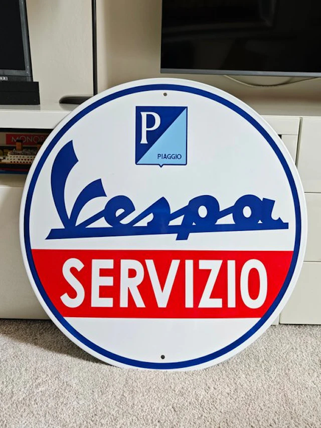 Piaggio - Vespa Service - Enamel sign - Enamel