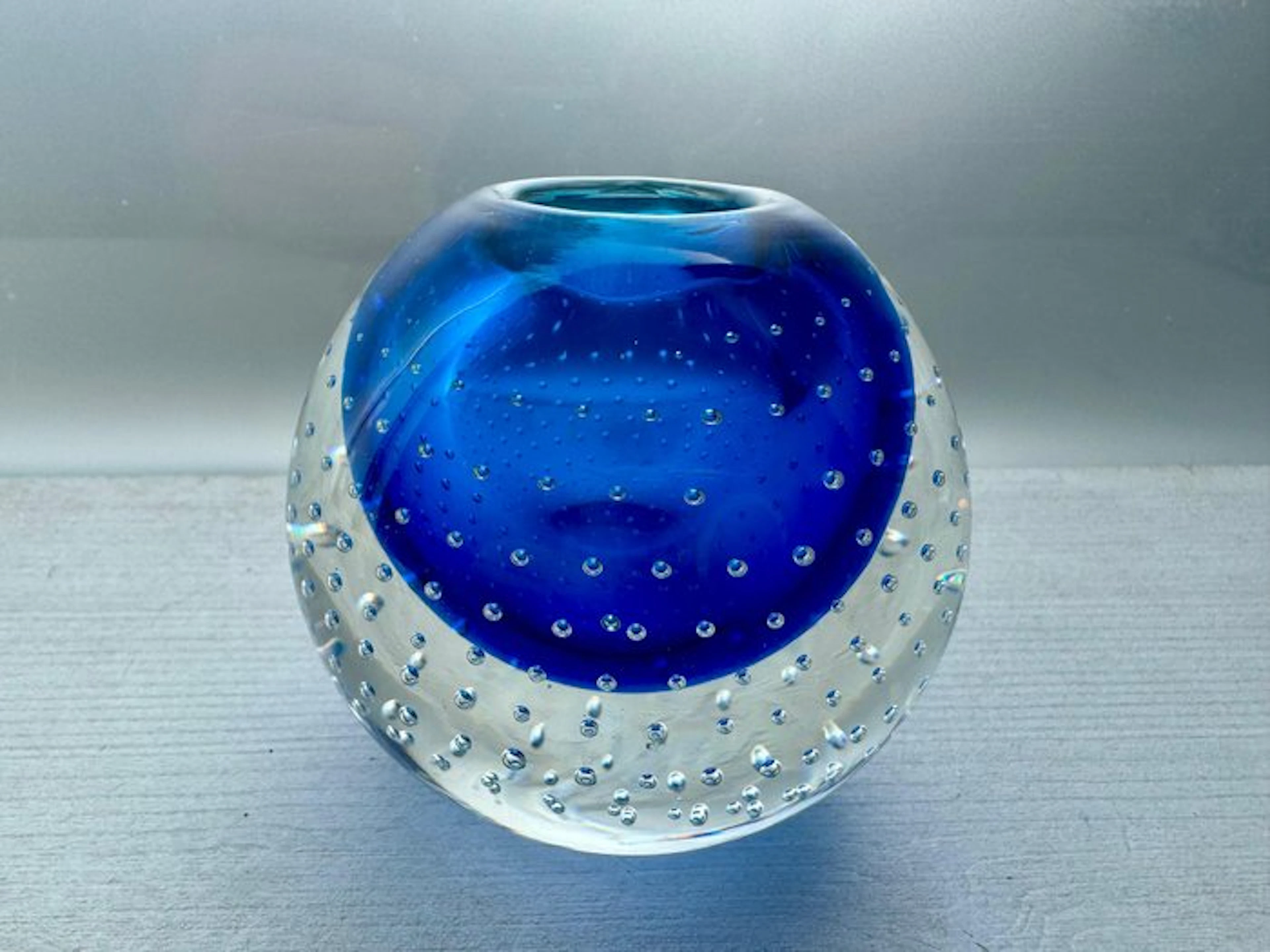 Glasfabriek Leerdam - A.D. Copier - Vase - Glass - Blue nail vase
