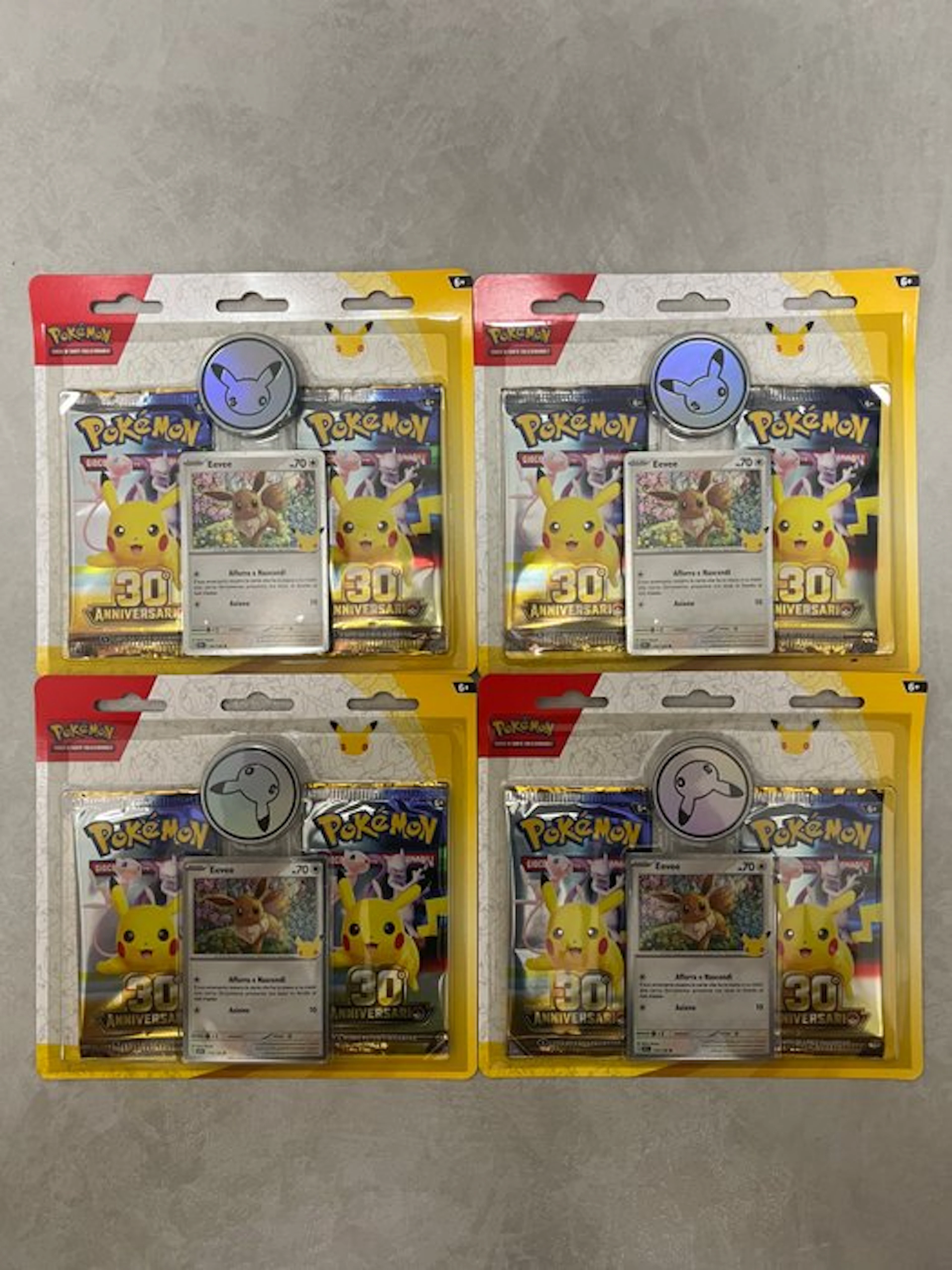 Pokémon - 4 Blister pack - Pokemon 30th anniversary - 4 x Blister two packs