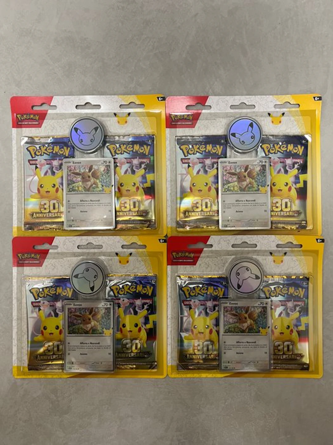 Pokémon - 4 Blister pack - Pokemon 30th anniversary - 4 x Blister two packs